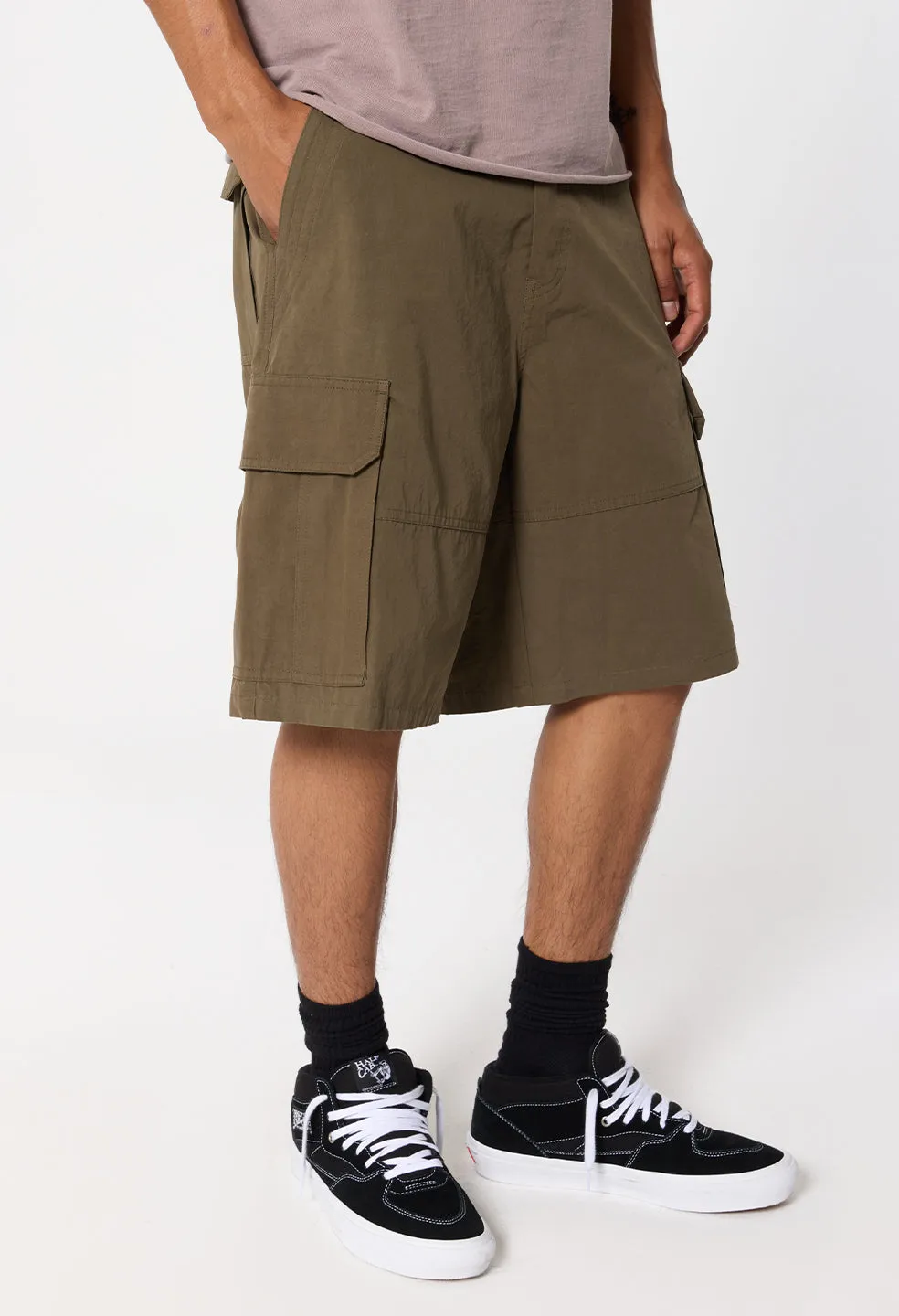 Cotton Southport Cargo Shorts / Olive sold by John Elliott product image thumbnail 2