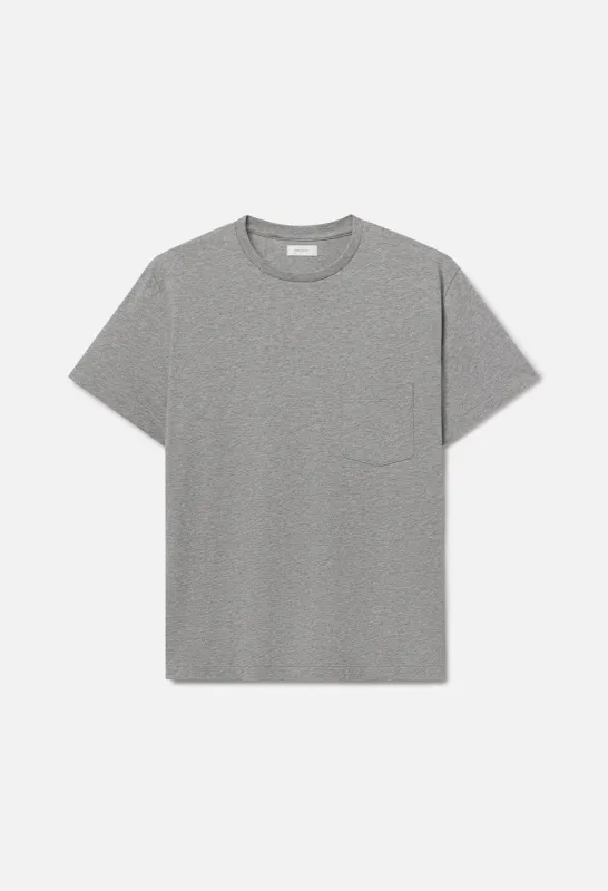 Air Spun Beach Pocket Tee / Heather Grey made by John Elliott