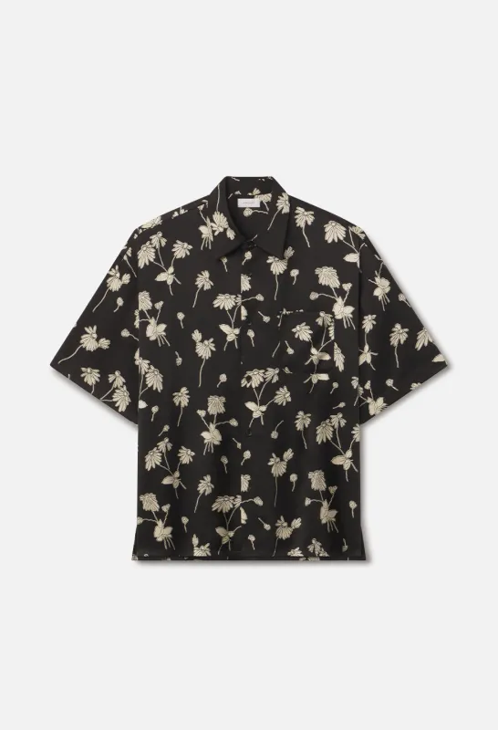 Brushed Silk Button Up / Field Sketch Black x Salt made by John Elliott