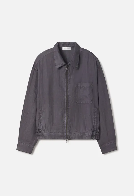 Nigril Linen Zip Jacket / Washed Black made by John Elliott