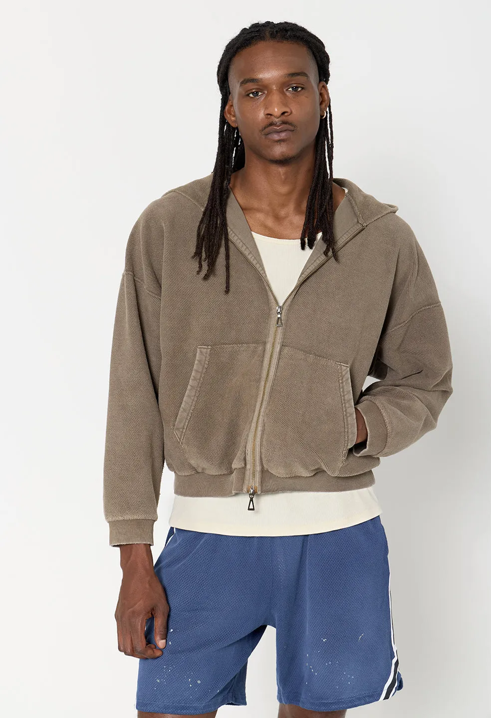 Reverse Terry Frances Full-Zip / Washed Oak sold by John Elliott product image thumbnail 2