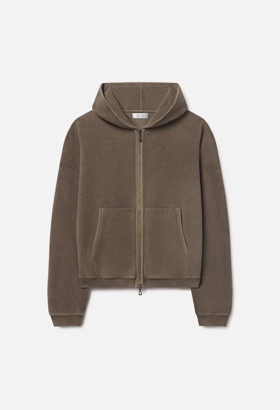 Reverse Terry Frances Full-Zip / Washed Oak sold by John Elliott
