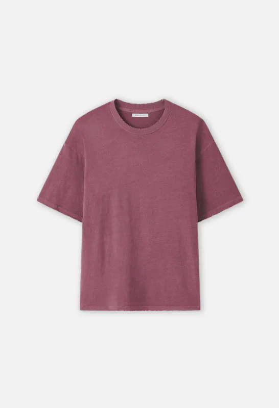 Folsom Cropped Tee / Washed Oxblood made by John Elliott