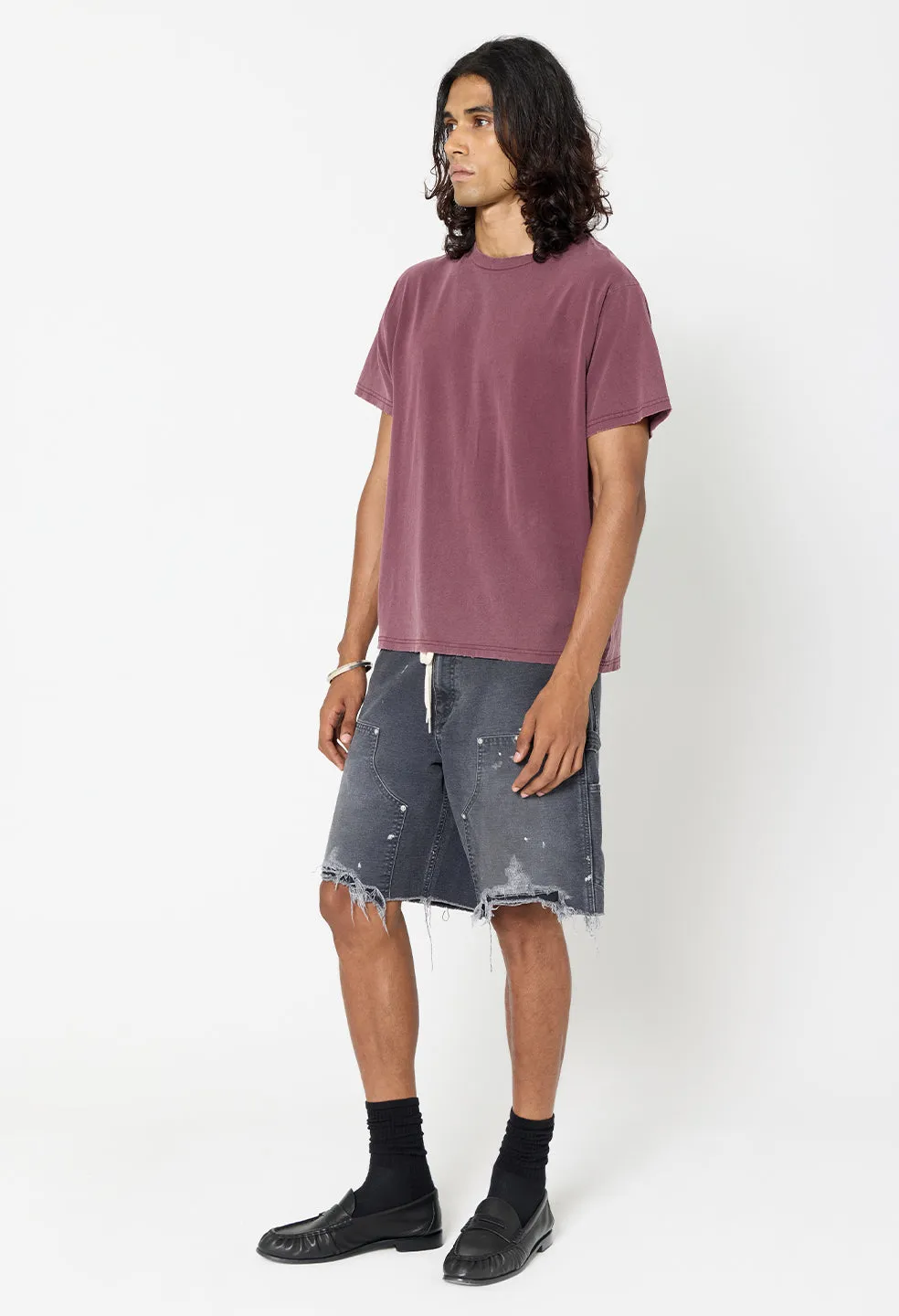 Folsom Cropped Tee / Washed Oxblood sold by John Elliott product image thumbnail 4