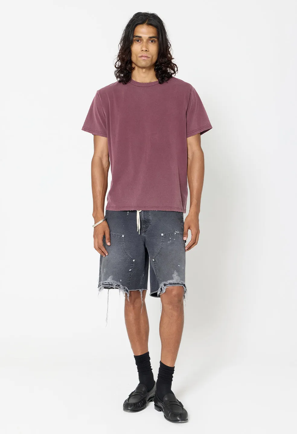 Folsom Cropped Tee / Washed Oxblood sold by John Elliott product image thumbnail 3