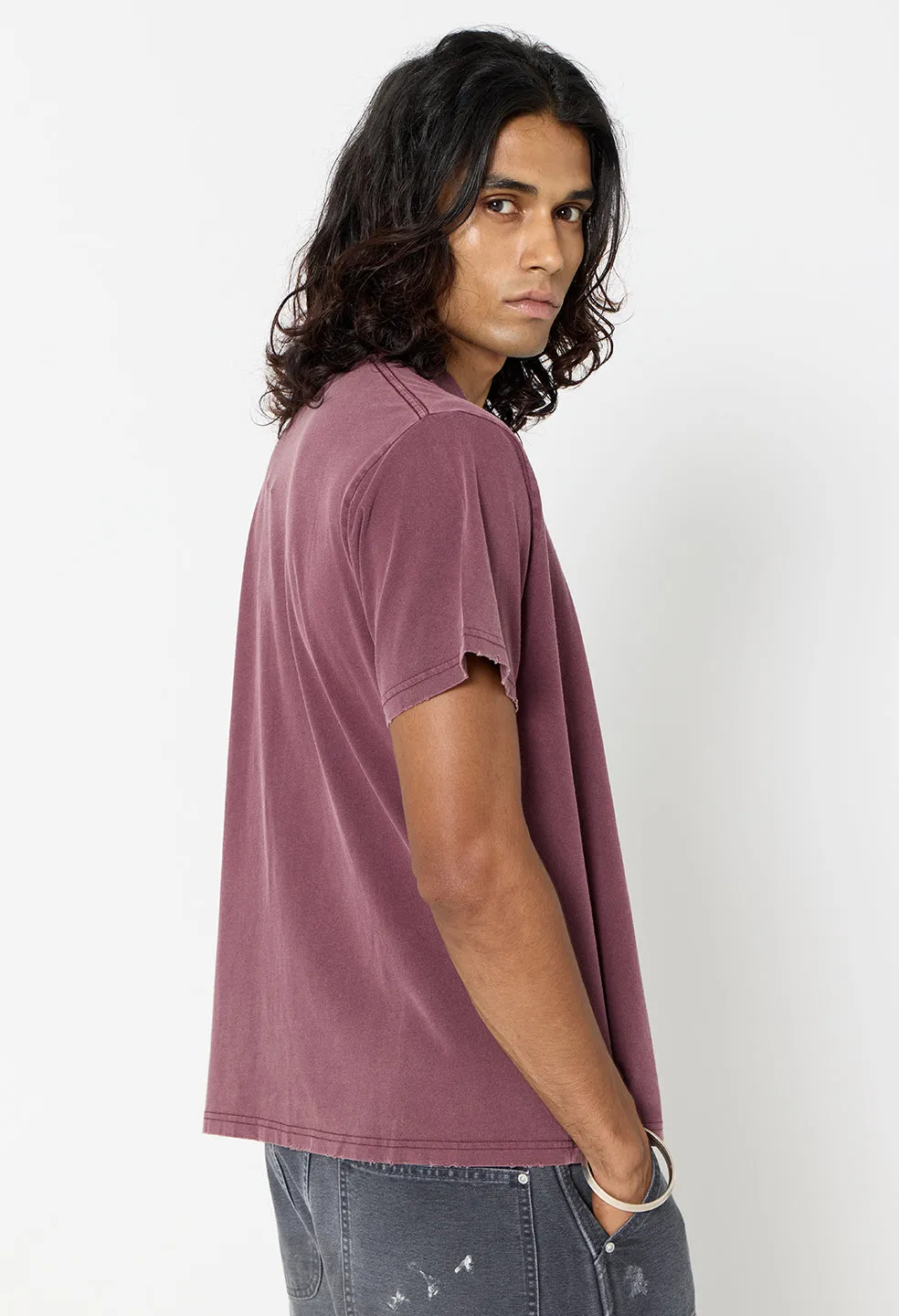 Folsom Cropped Tee / Washed Oxblood sold by John Elliott product image thumbnail 2