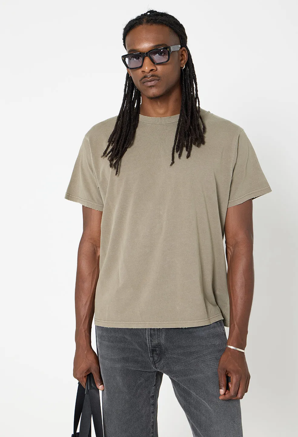 Folsom Cropped Tee / Washed Army sold by John Elliott product image thumbnail 2