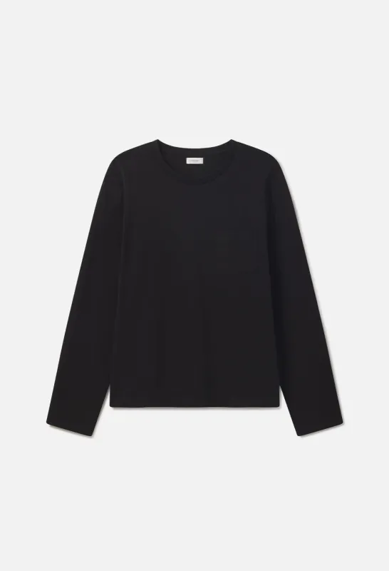 Air Spun LS Beach Pocket Tee / Black made by John Elliott