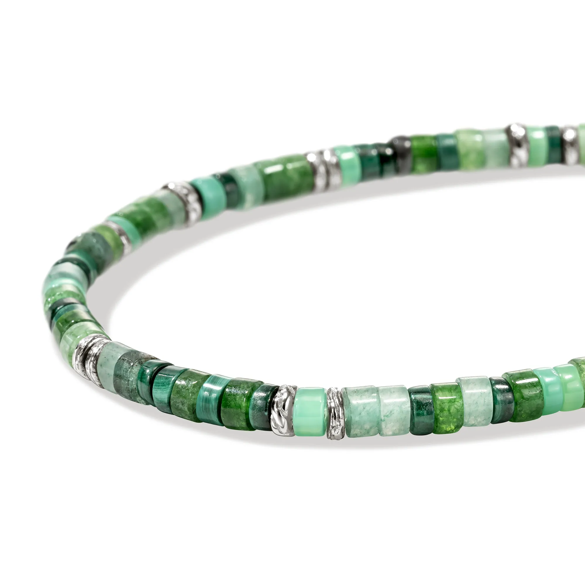 Heishi Bracelet, Hardstones, Emeralds, Sterling Silver|BUS900698MHQZATR sold by John Hardy product image thumbnail 2