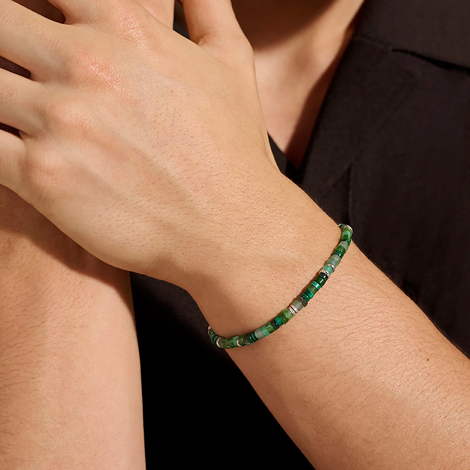 Heishi Bracelet, Hardstones, Emeralds, Sterling Silver|BUS900698MHQZATR sold by John Hardy product image thumbnail 5