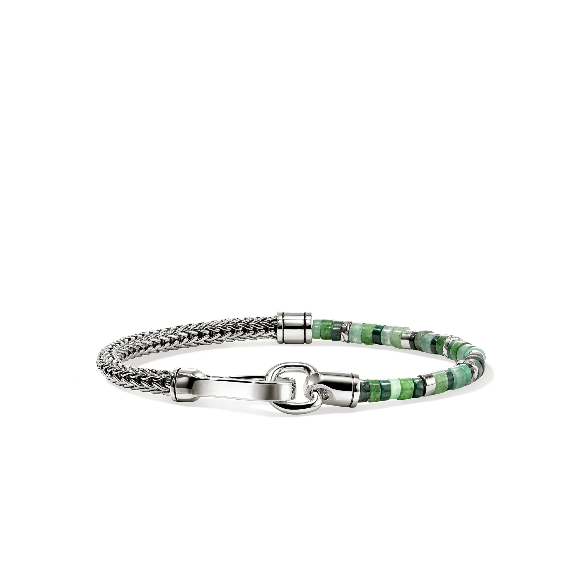 Heishi Chain Bracelet, Sterling Silver, Hardstones, Emeralds|BUS9012521MHQZATR sold by John Hardy