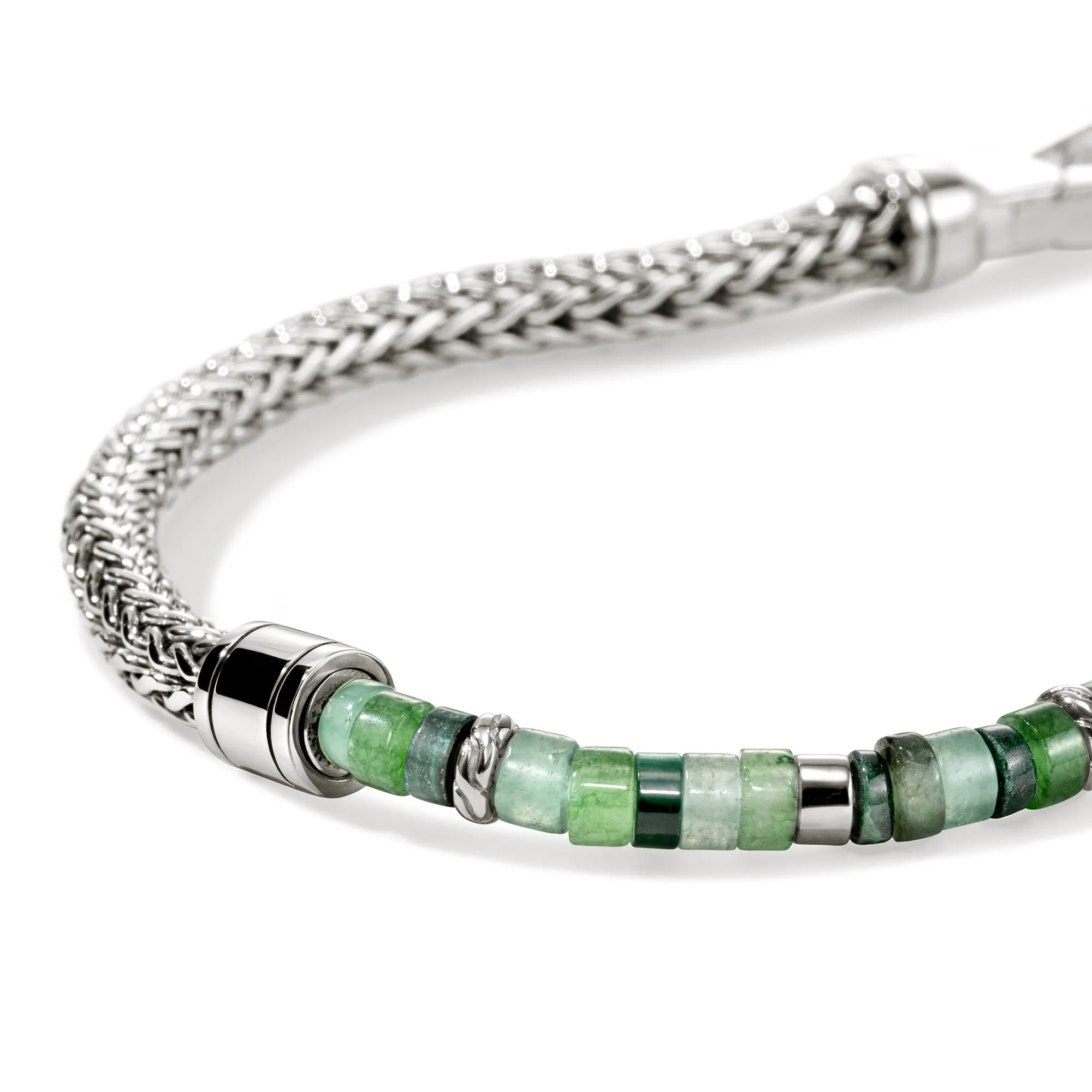 Heishi Chain Bracelet, Sterling Silver, Hardstones, Emeralds|BUS9012521MHQZATR sold by John Hardy product image thumbnail 2