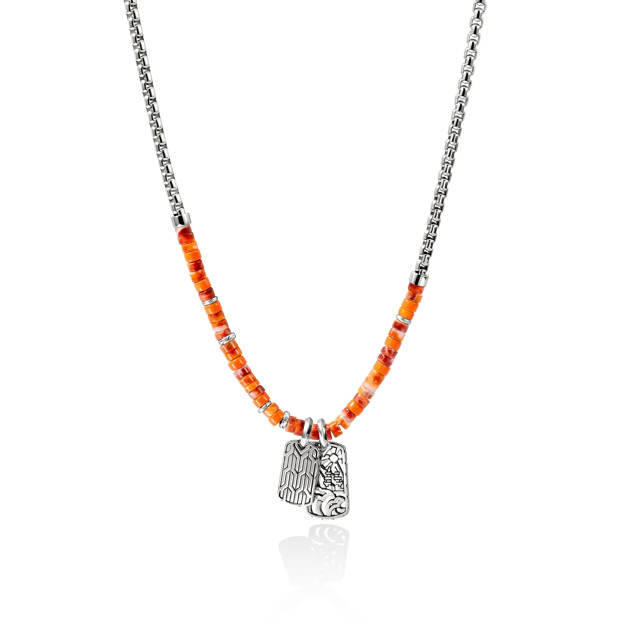 Heishi Tag Necklace, Sterling Silver, Spiny Oyster Shells|NMS989611OROYS sold by John Hardy product image thumbnail 3