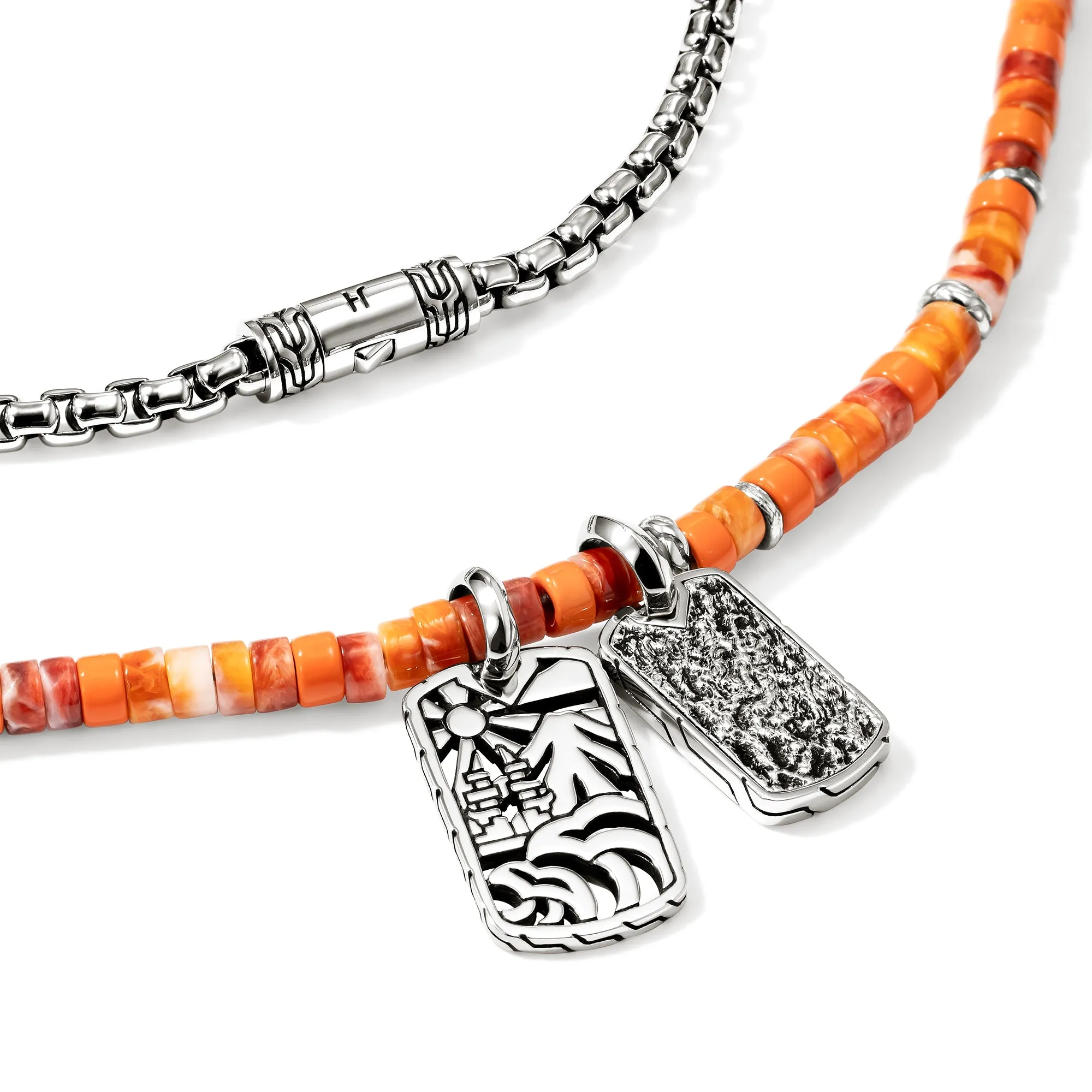 Heishi Tag Necklace, Sterling Silver, Spiny Oyster Shells|NMS989611OROYS sold by John Hardy product image thumbnail 2