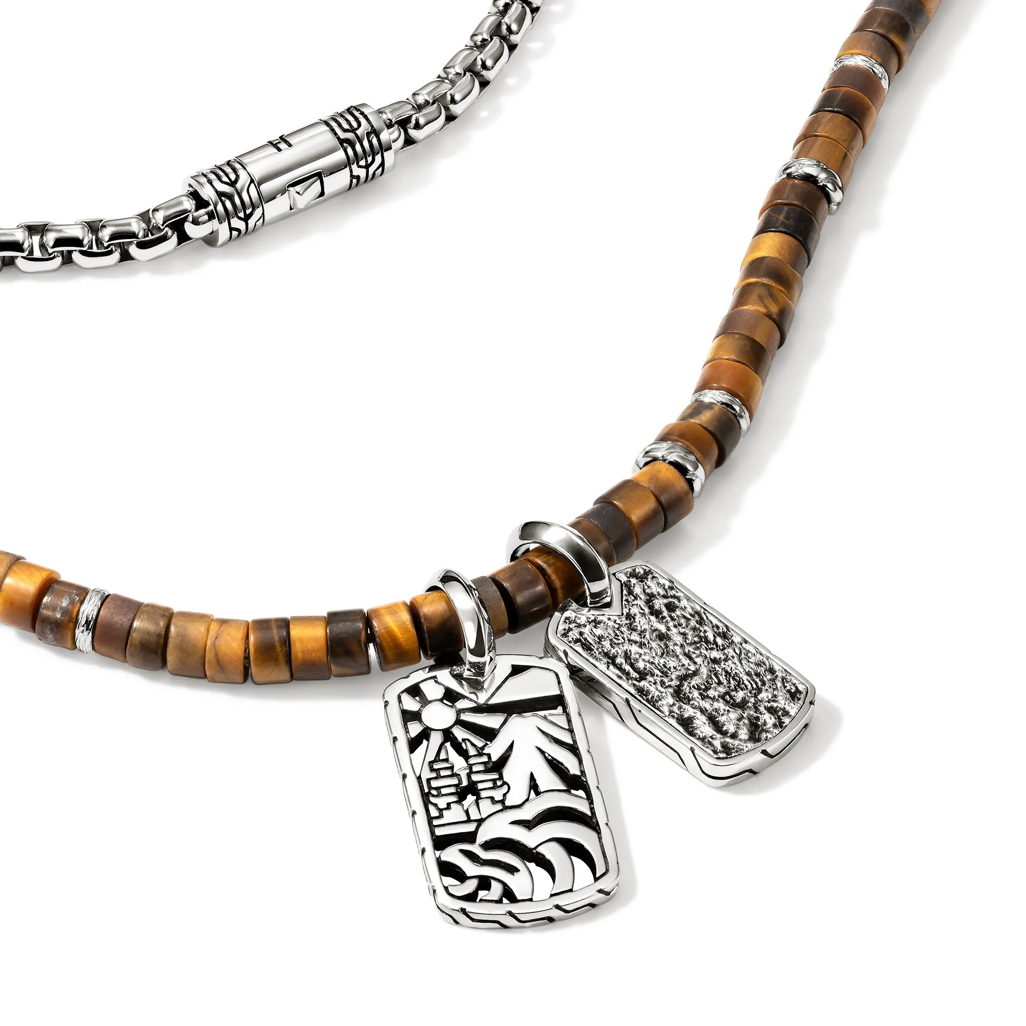 Heishi Tag Necklace, Sterling Silver, Hardstones|NMS989611TE sold by John Hardy product image thumbnail 2