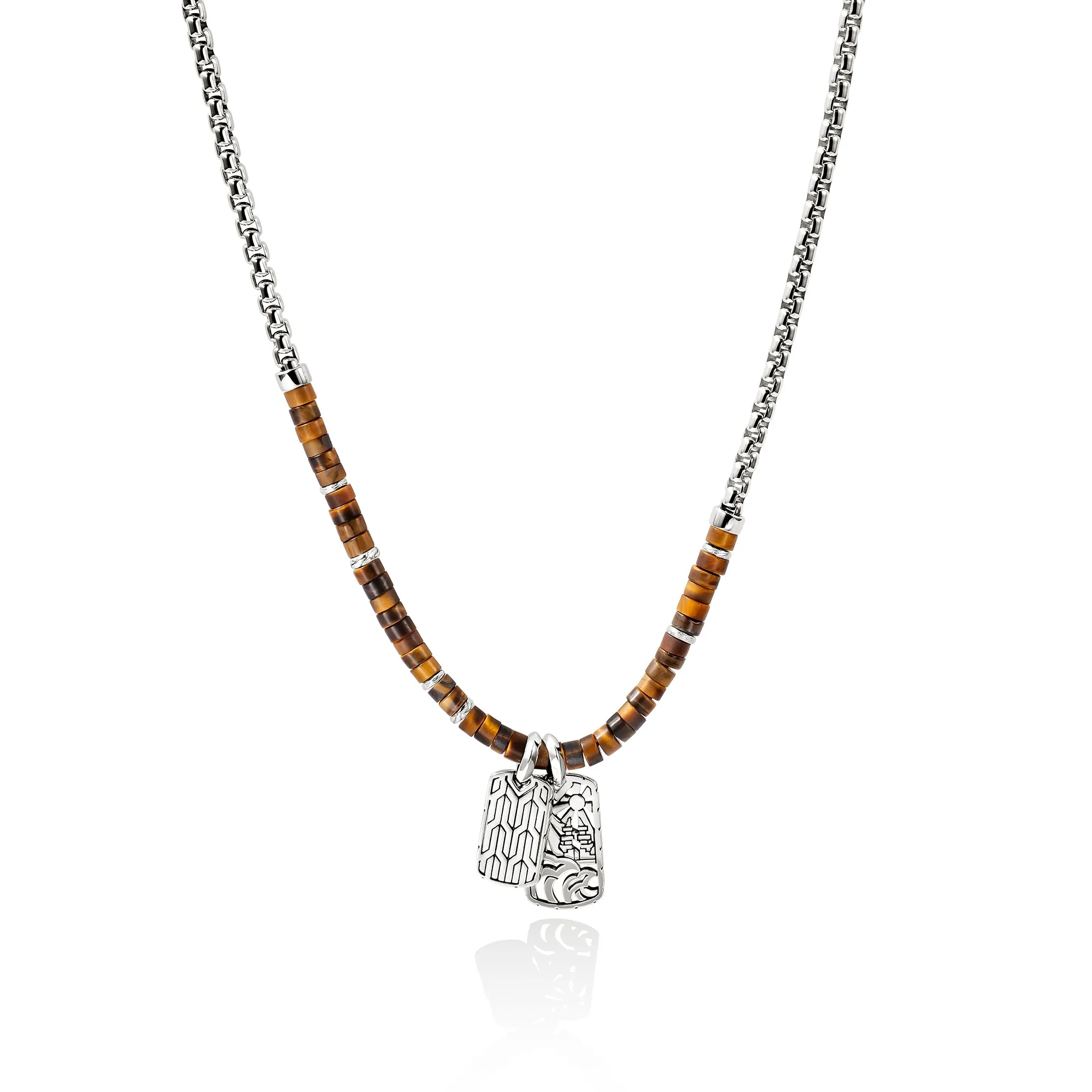 Heishi Tag Necklace, Sterling Silver, Hardstones|NMS989611TE sold by John Hardy product image thumbnail 3