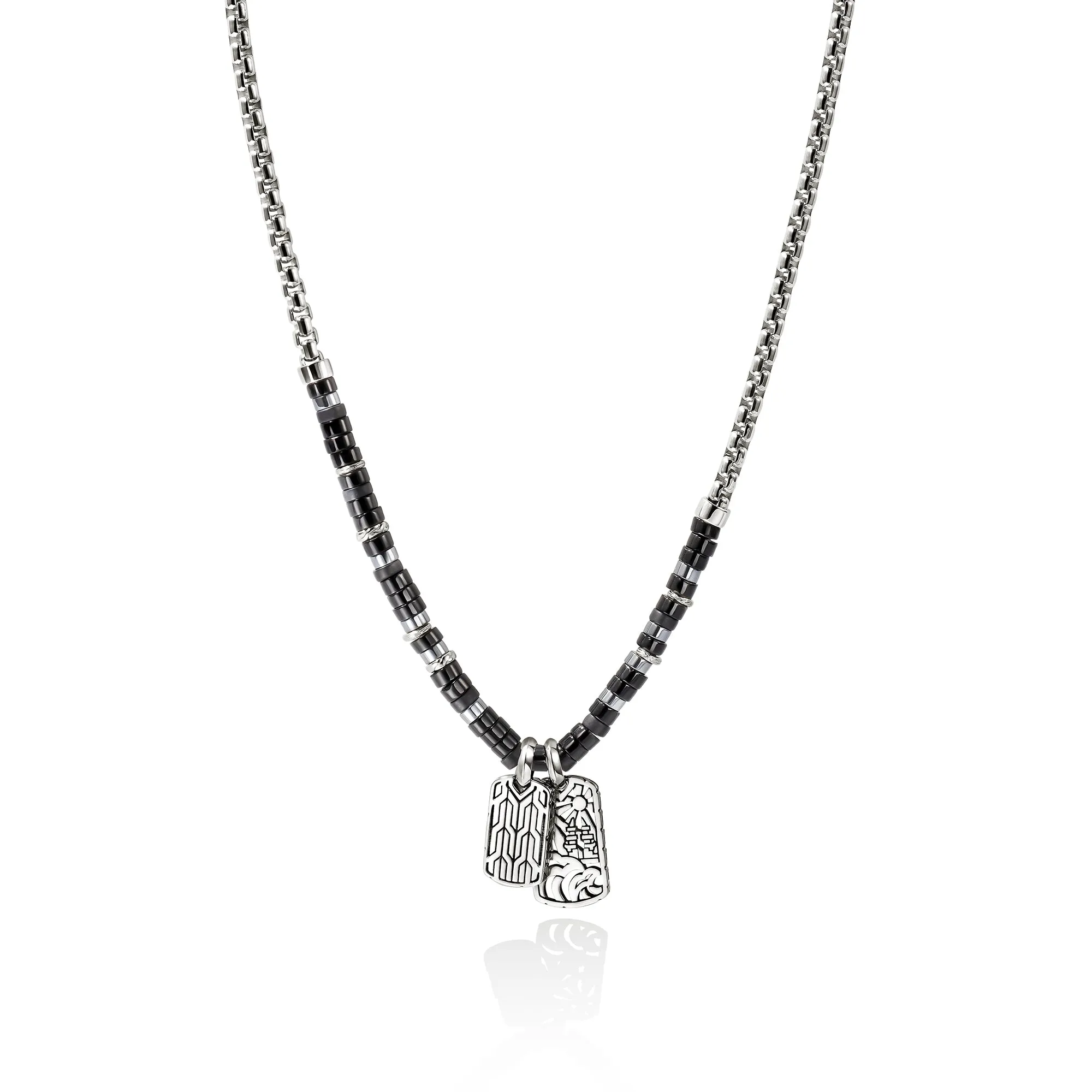 Heishi Tag Necklace, Sterling Silver, Hardstones|NMS989611BONHE sold by John Hardy product image thumbnail 3