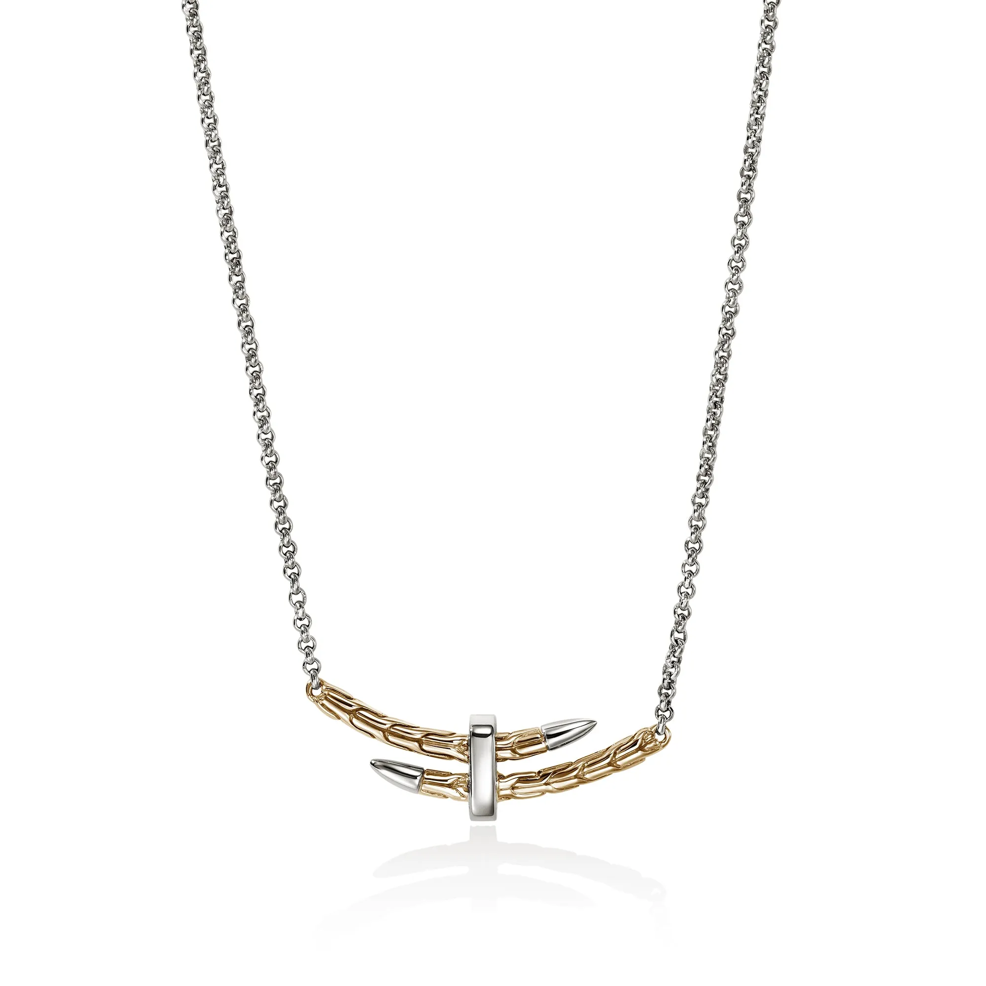 Spear Station Necklace, Gold, Sterling Silver, Diamonds|NZZP989582DI sold by John Hardy product image thumbnail 3