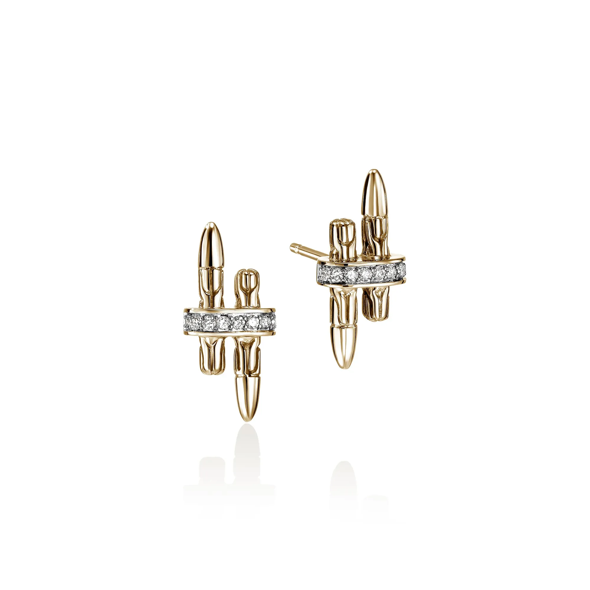 Spear Stud Earrings, Gold, Diamonds|EGGX989562DI sold by John Hardy