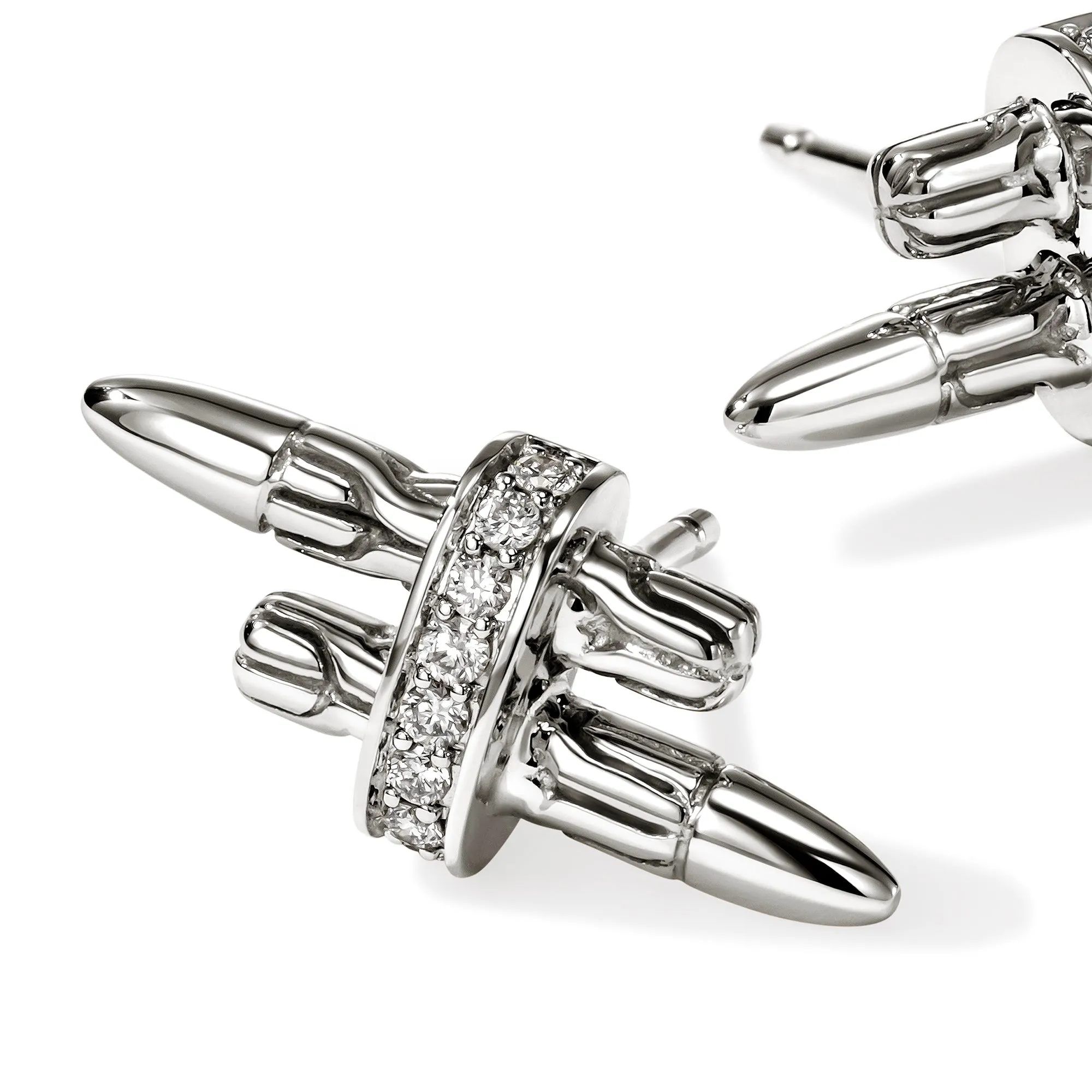 Spear Stud Earrings, Sterling Silver, Diamonds|EBP989562DI sold by John Hardy product image thumbnail 2