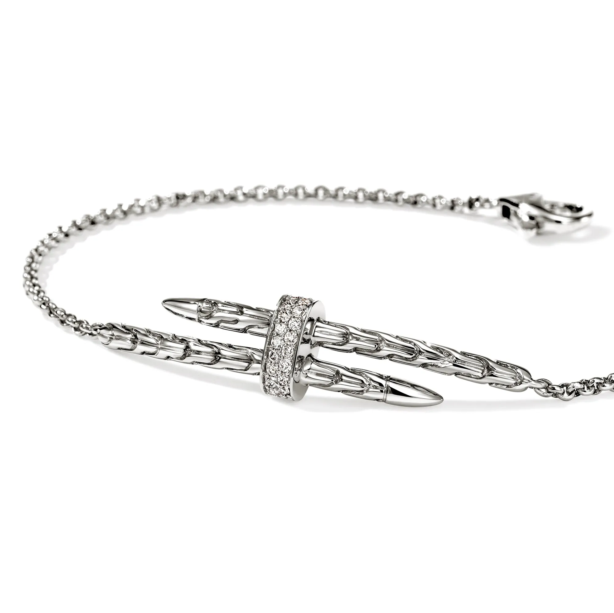 Spear Station Bracelet, Sterling Silver, Diamonds|BUP989572DI sold by John Hardy product image thumbnail 2