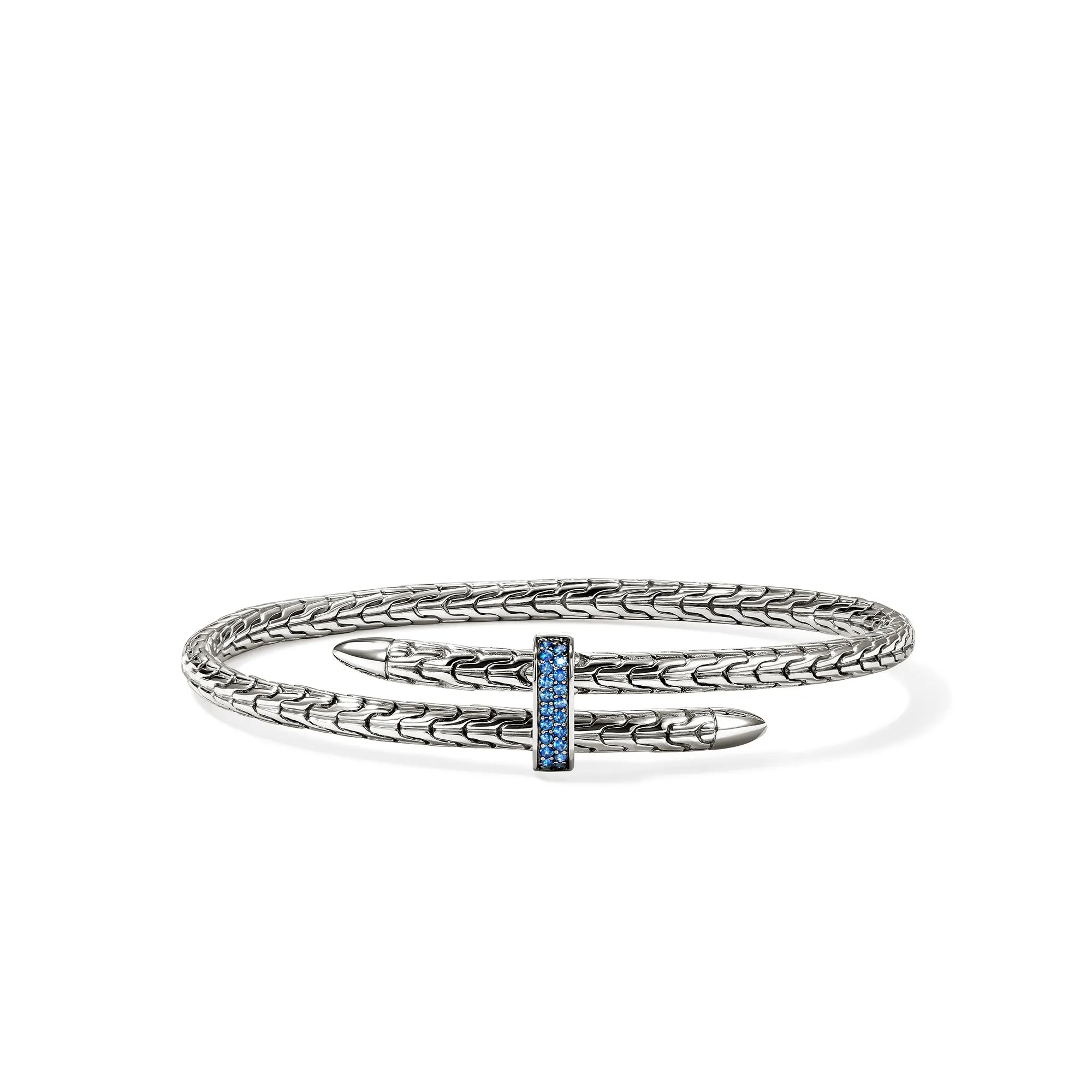 Spear Flex Cuff, Sterling Silver, Blue Sapphire, 4MM|CBS987874BSP sold by John Hardy