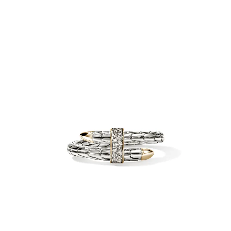 Spear Ring, Gold, Sterling Silver, Diamonds|RZZP986802DI sold by John Hardy