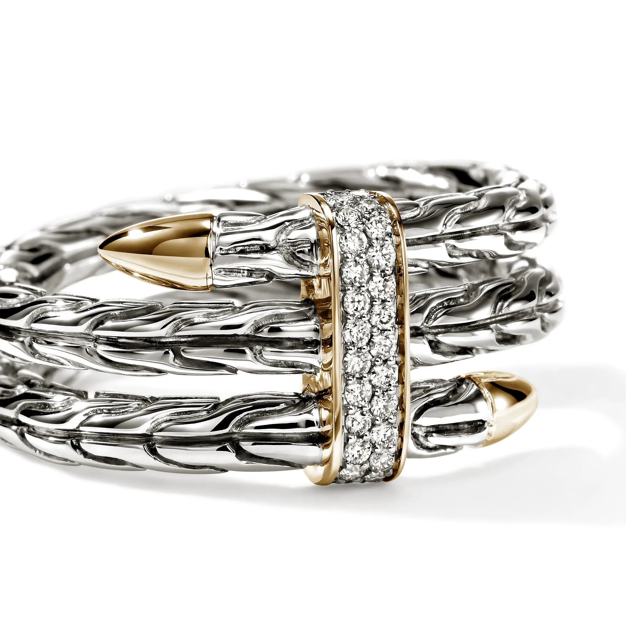 Spear Triple Tier Ring, Gold, Sterling Silver, Diamonds|RZZP986812DI sold by John Hardy product image thumbnail 2