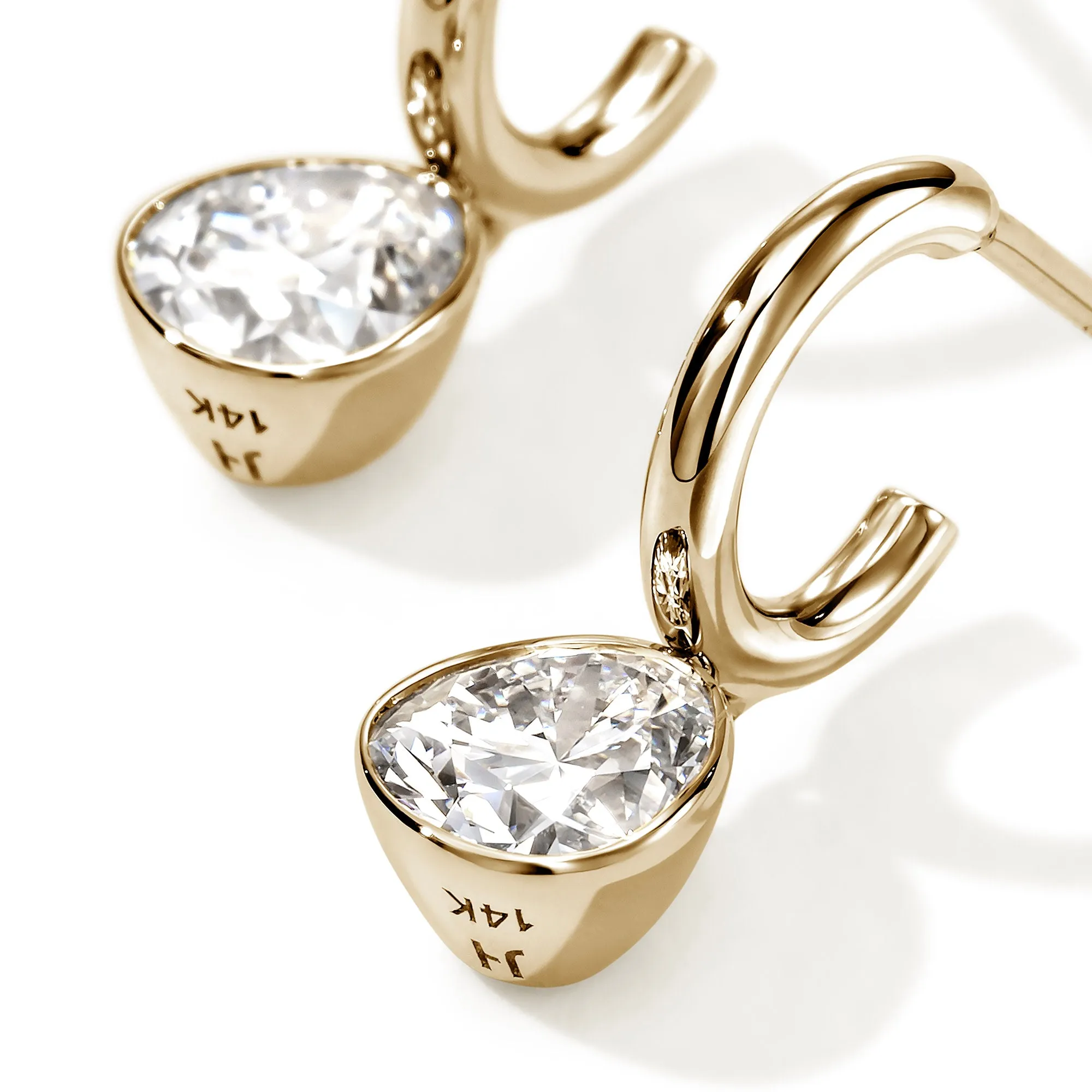 JH Lovestruck™ Hoop Earrings, Gold, Diamonds, 1.5TCW|EGGX43006LGD sold by John Hardy product image thumbnail 2