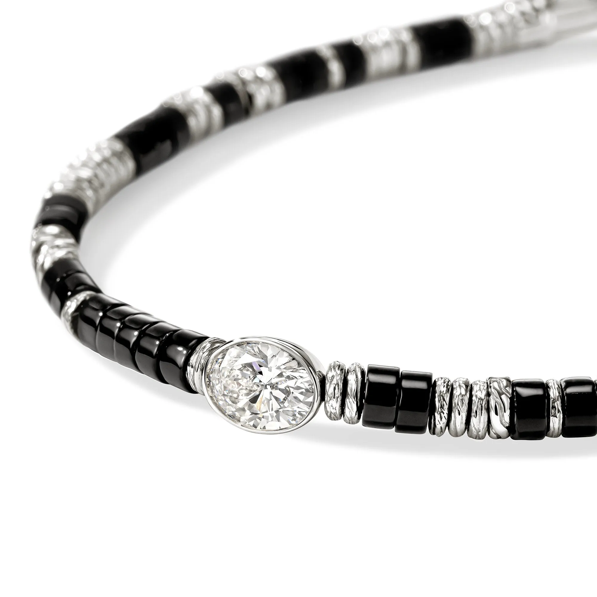 JH Lovestruck™ Heishi Bracelet, Sterling Silver, Hardstones, Diamond, 1.0TCW|BUP4303631BONLGD sold by John Hardy product image thumbnail 2
