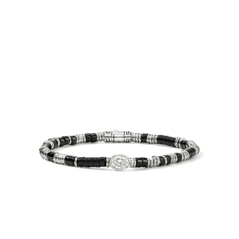 JH Lovestruck™ Heishi Bracelet, Sterling Silver, Hardstones, Diamond, 1.0TCW|BUP4303631BONLGD sold by John Hardy