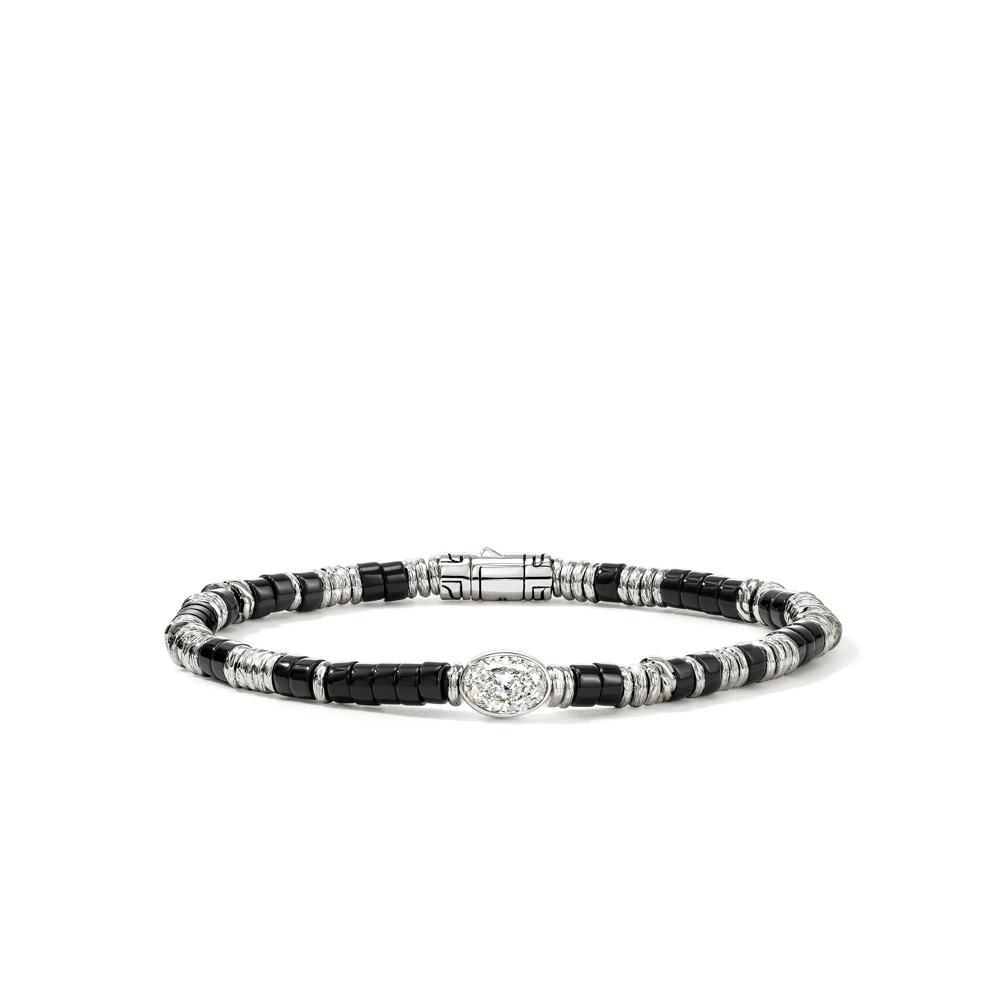 JH Lovestruck™ Heishi Bracelet, Sterling Silver, Hardstones, Diamond, 1.0TCW|BUP4303631BONLGD sold by John Hardy