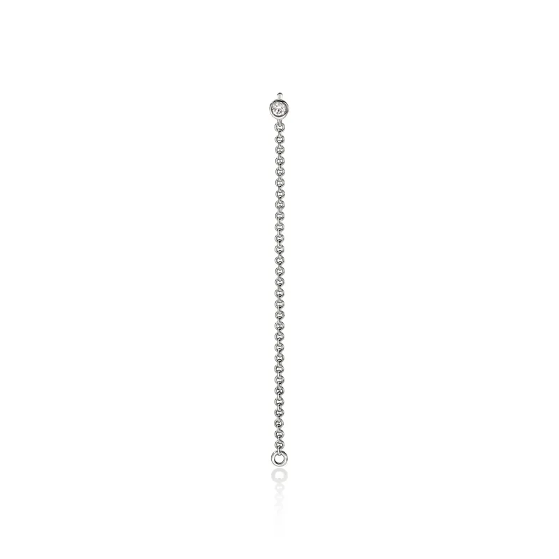 JH Lovestruck™ Drop Chain Earring, Sterling Silver, Diamond, .03TCW, Single|EBP43009LGD sold by John Hardy