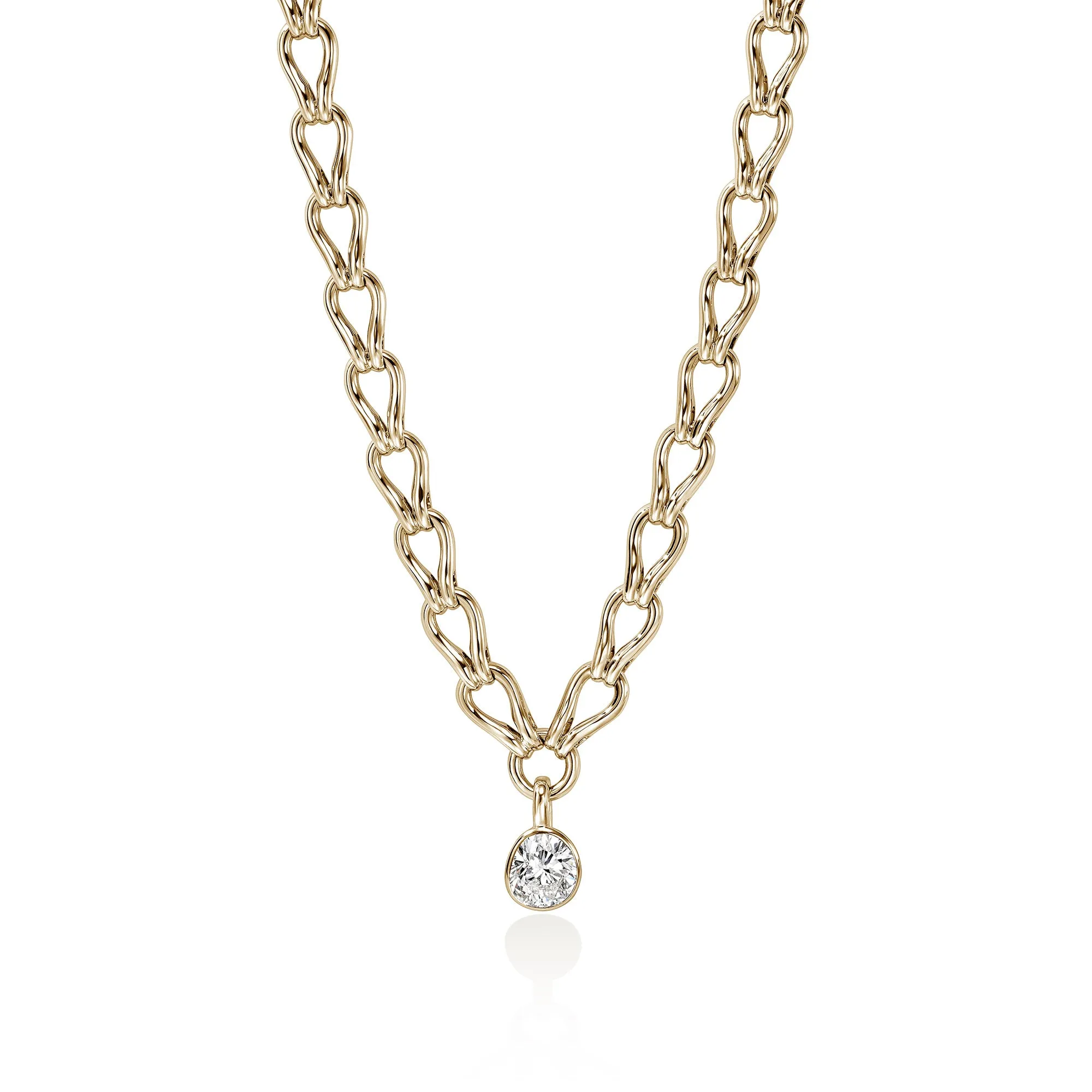 JH Lovestruck™ Link Necklace, Gold, Diamond, 4.0TCW|NGGX43045LGD sold by John Hardy