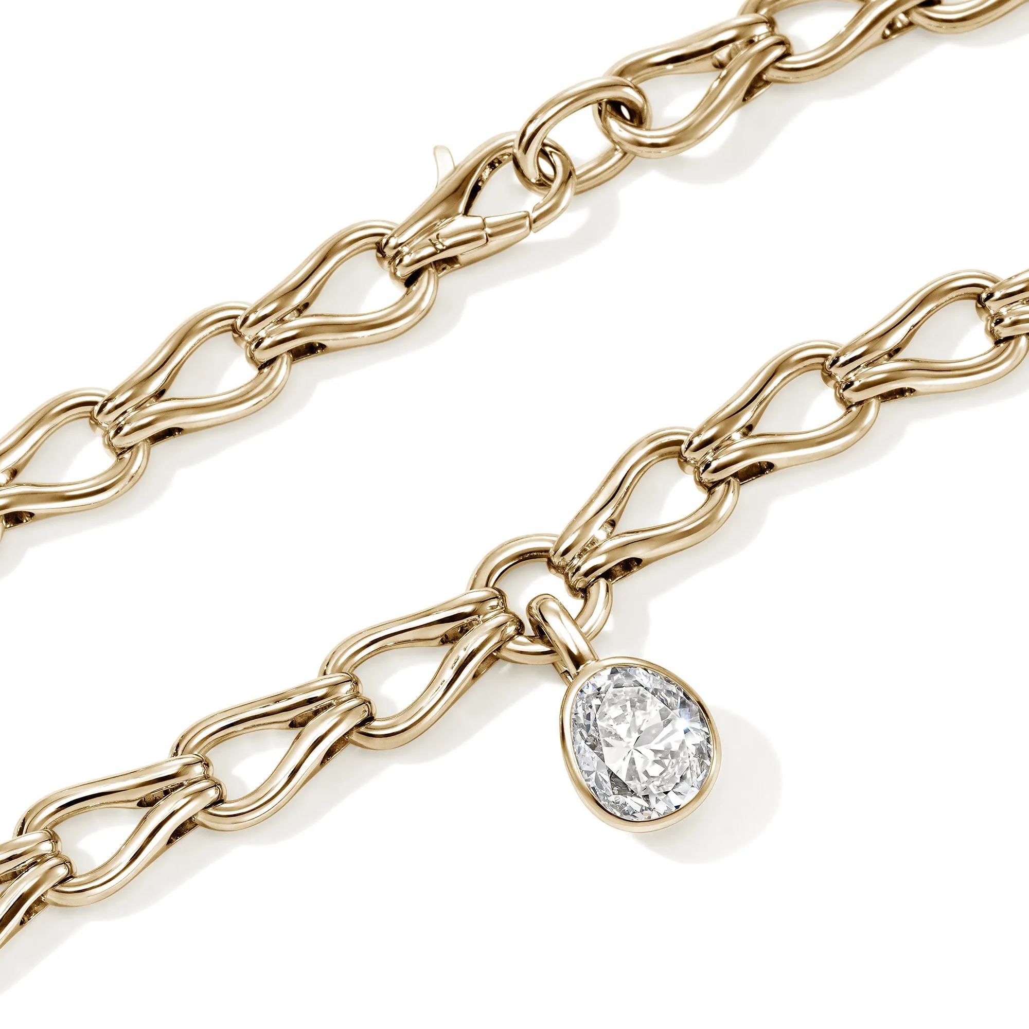 JH Lovestruck™ Link Necklace, Gold, Diamond, 4.0TCW|NGGX43045LGD sold by John Hardy product image thumbnail 2