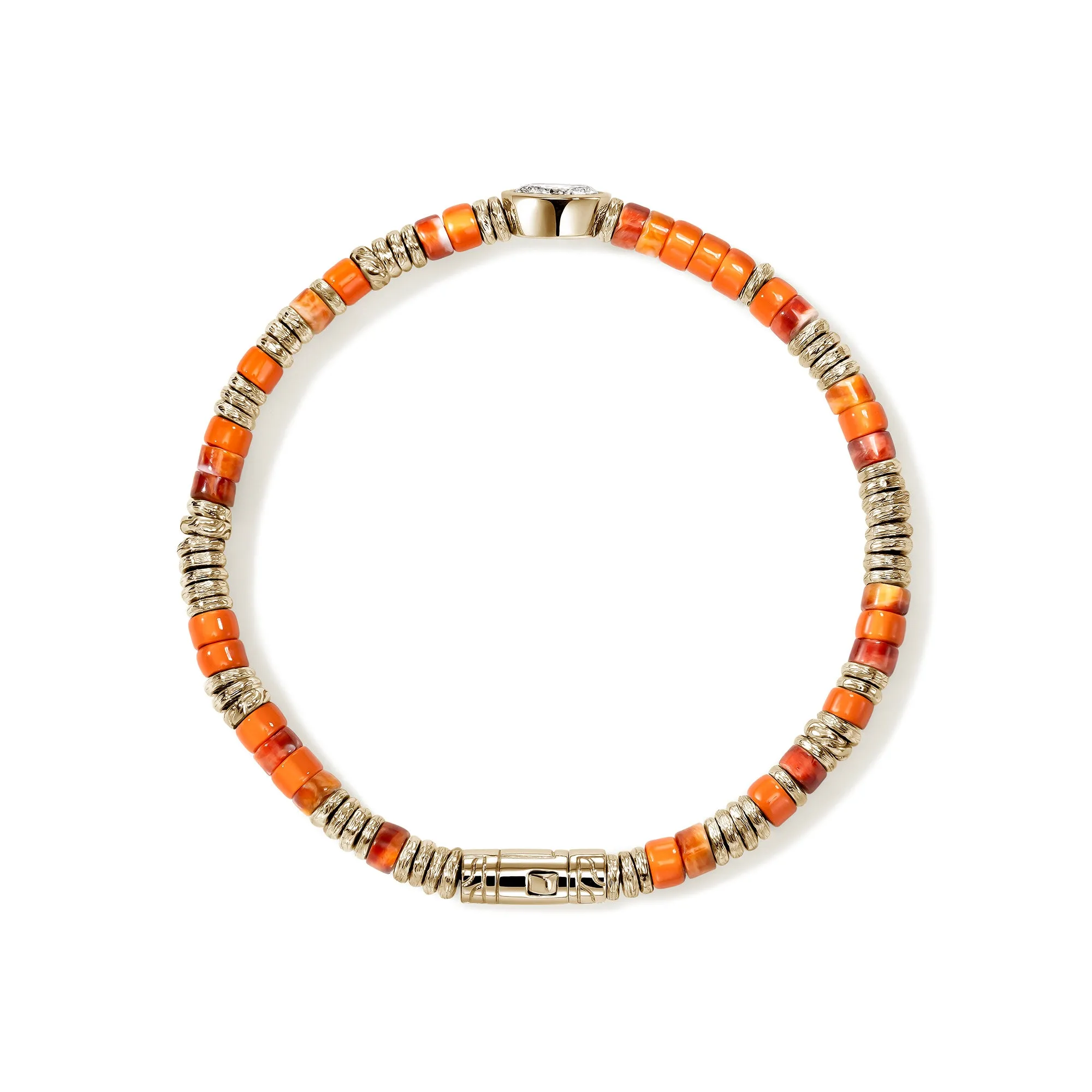 JH Lovestruck™ Heishi Bracelet, Gold, Sterling Silver, Hardstones, Enamel, Diamond, 1.0TCW|BUZZP430363OROYSLGD sold by John Hardy product image thumbnail 4