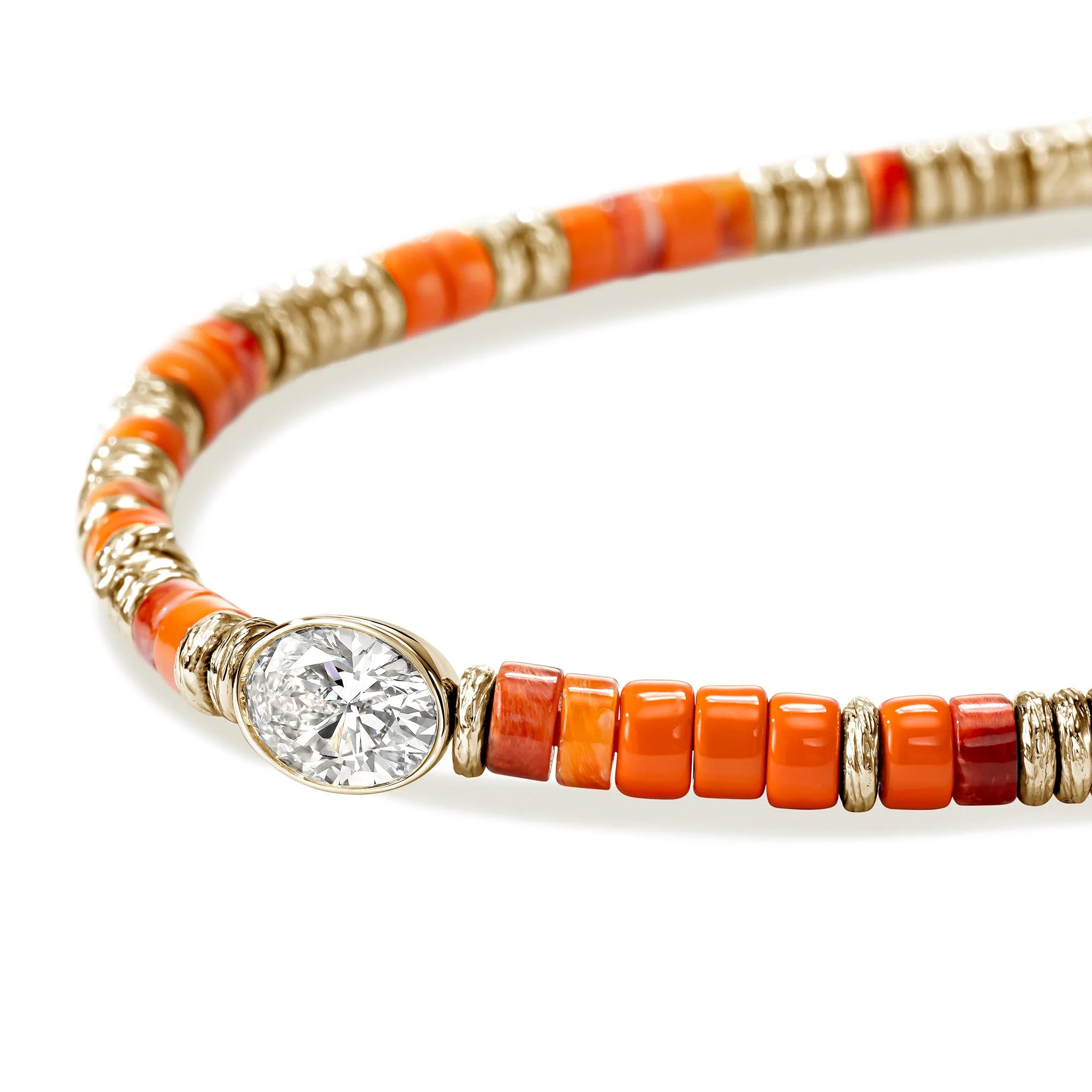 JH Lovestruck™ Heishi Bracelet, Gold, Sterling Silver, Hardstones, Enamel, Diamond, 1.0TCW|BUZZP430363OROYSLGD sold by John Hardy product image thumbnail 2