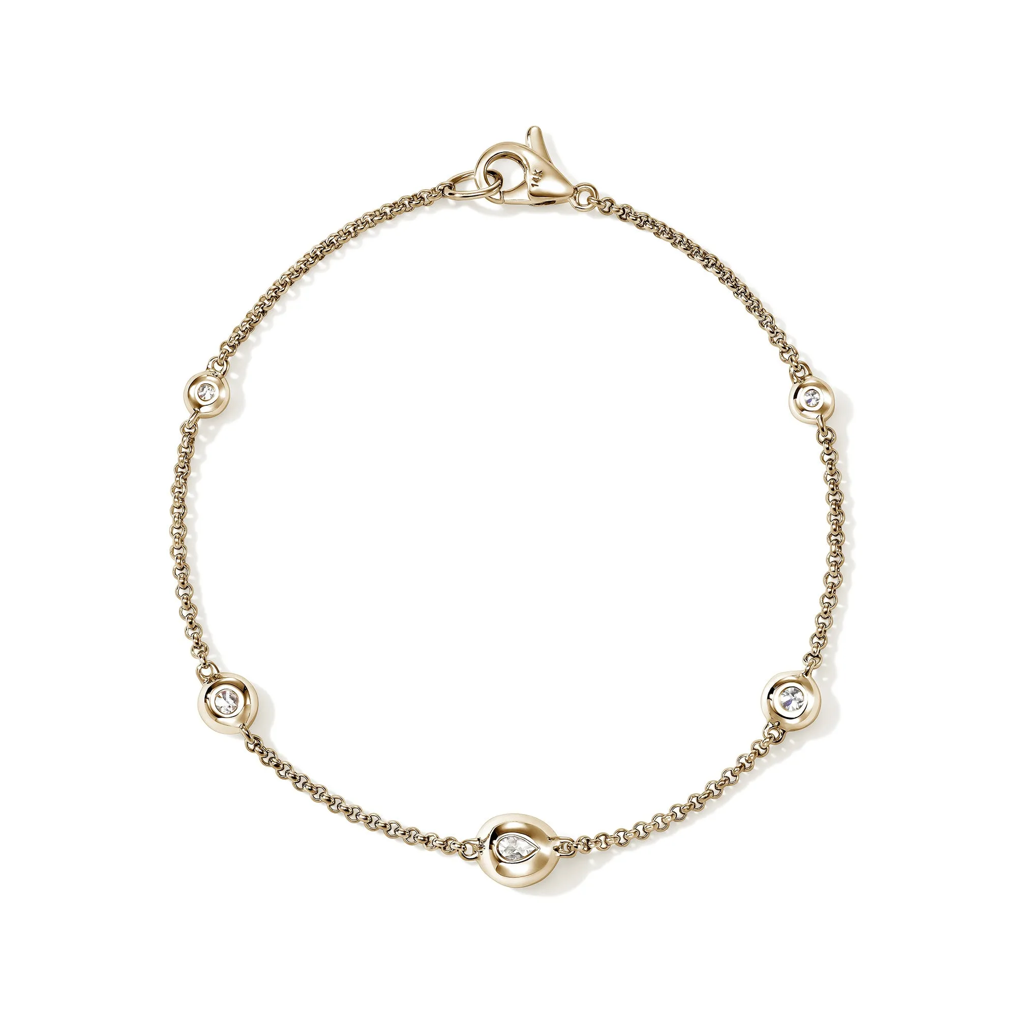 JH Lovestruck™ Station Bracelet, Gold, Diamonds, 1.45TCW|BUGGX43019LGD sold by John Hardy product image thumbnail 3