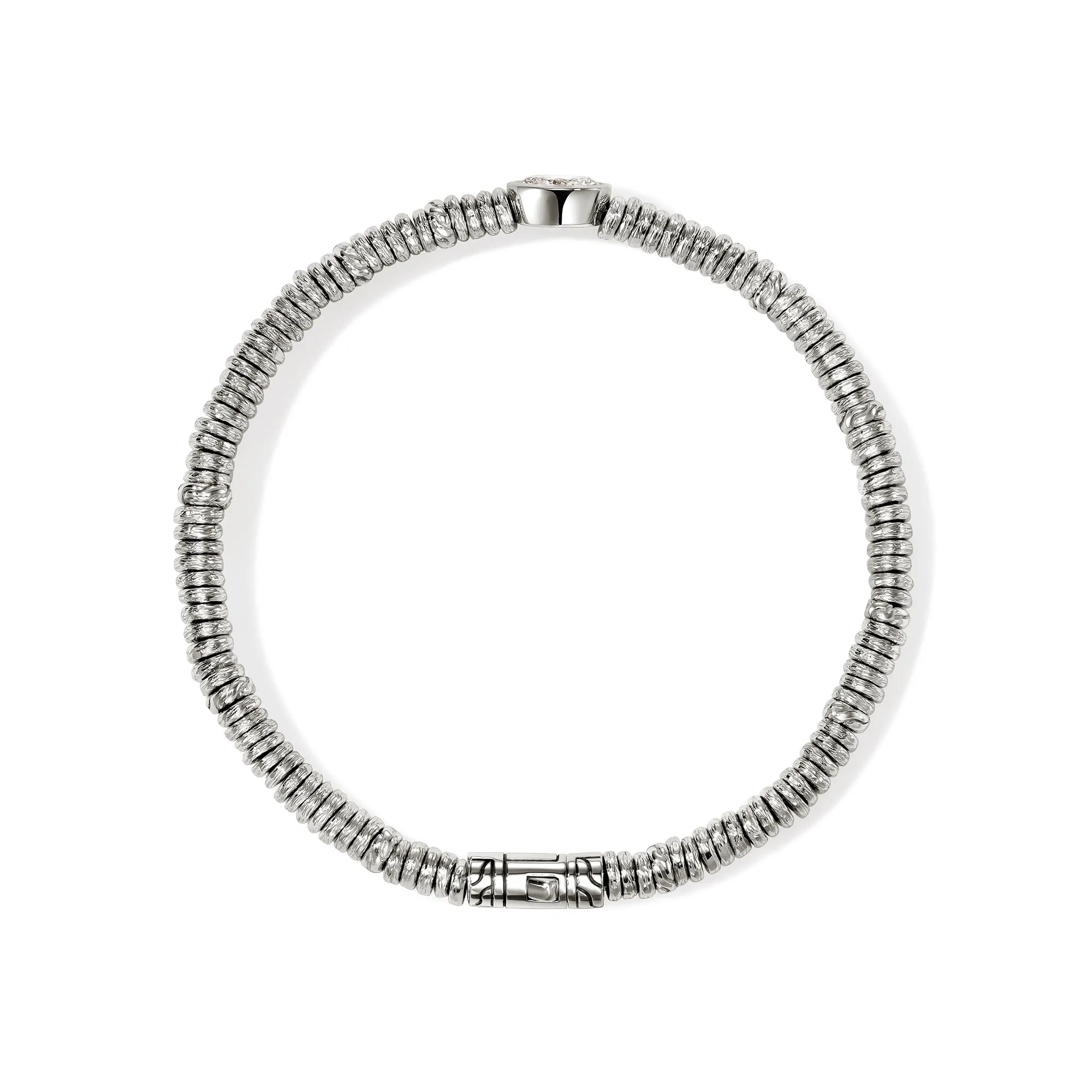 JH Lovestruck™ Heishi Bracelet, Sterling Silver, Diamond, 1.0TCW|BUP43036LGD sold by John Hardy product image thumbnail 4