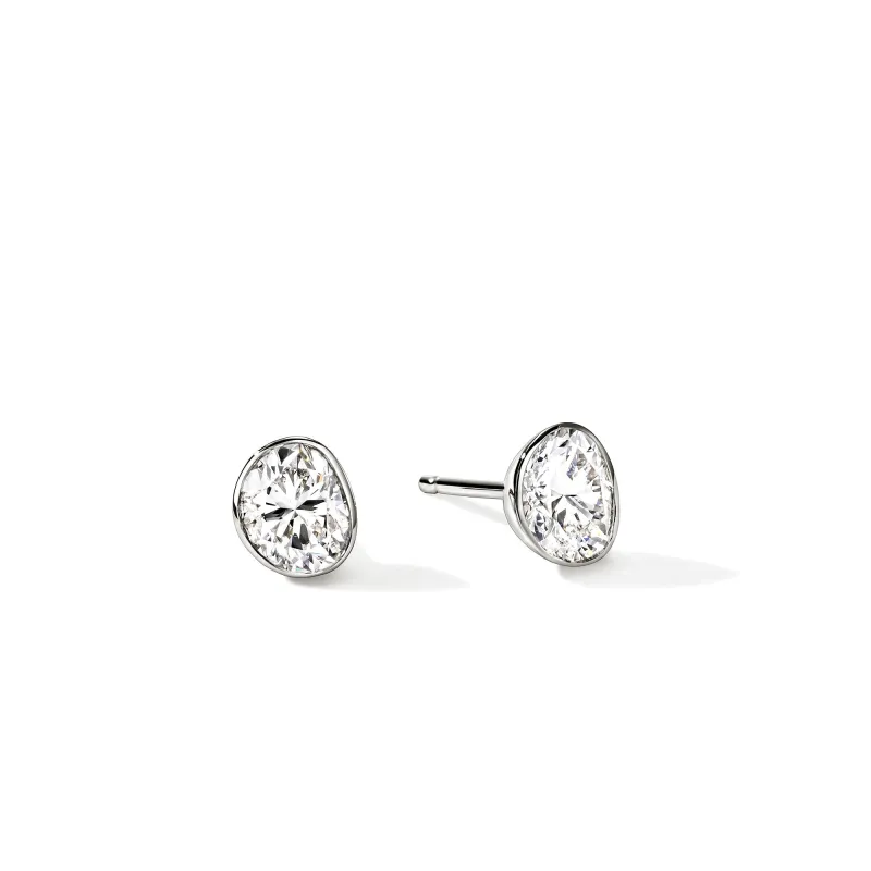JH Lovestruck™ Stud Earrings, Sterling Silver, Diamonds, 1.5TCW|EBP43008LGD sold by John Hardy