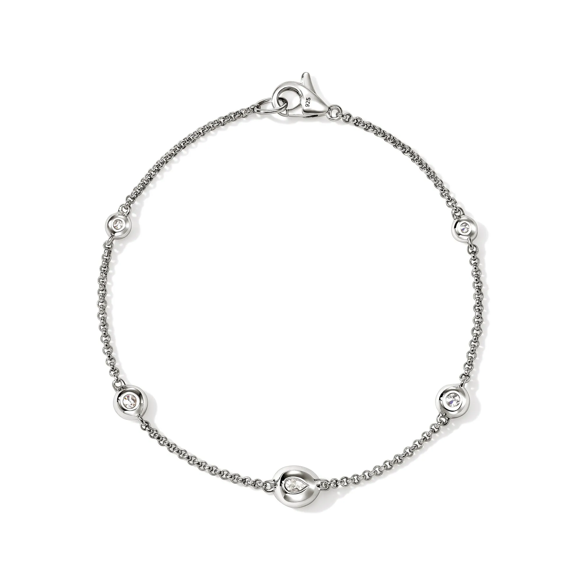 JH Lovestruck™ Station Bracelet, Sterling Silver, Diamonds, 1.45TCW|BUP43019LGD sold by John Hardy product image thumbnail 3