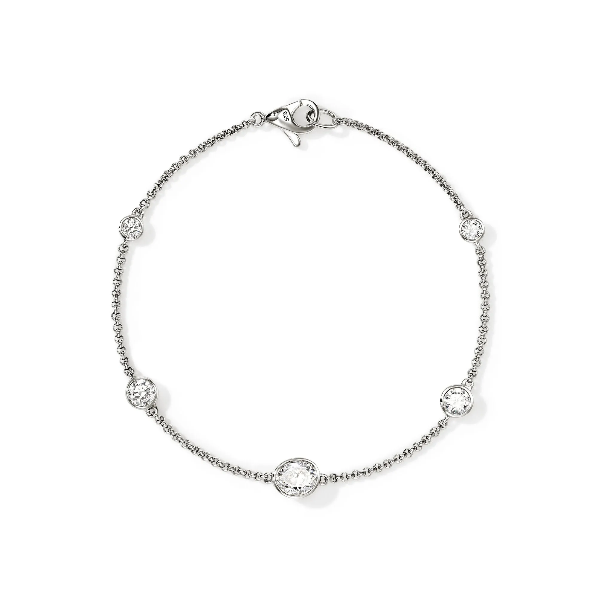JH Lovestruck™ Station Bracelet, Sterling Silver, Diamonds, 1.45TCW|BUP43019LGD sold by John Hardy
