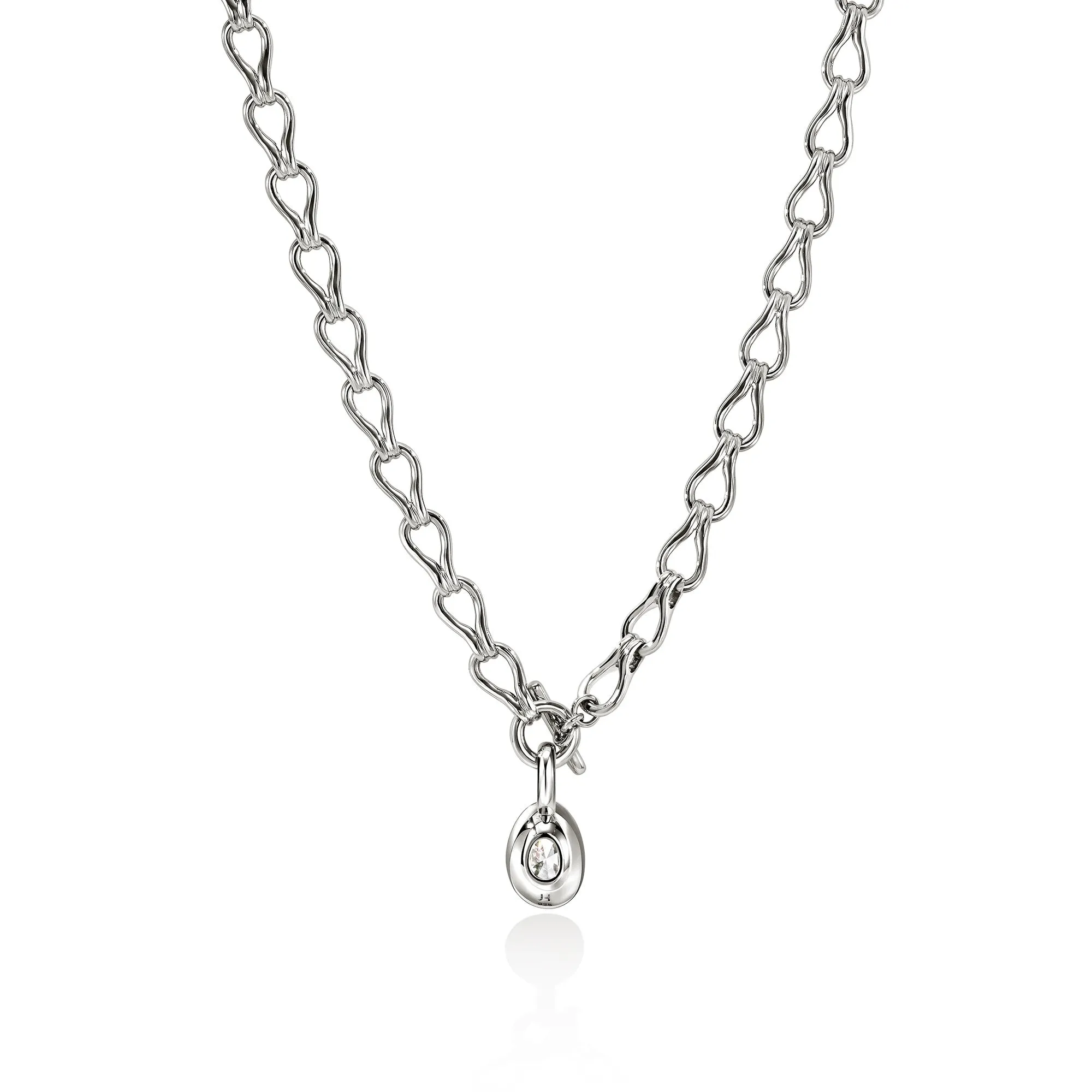 JH Lovestruck™ Link Necklace, Sterling Silver, Diamond, 2.5TCW|NBP43018LGD sold by John Hardy product image thumbnail 3