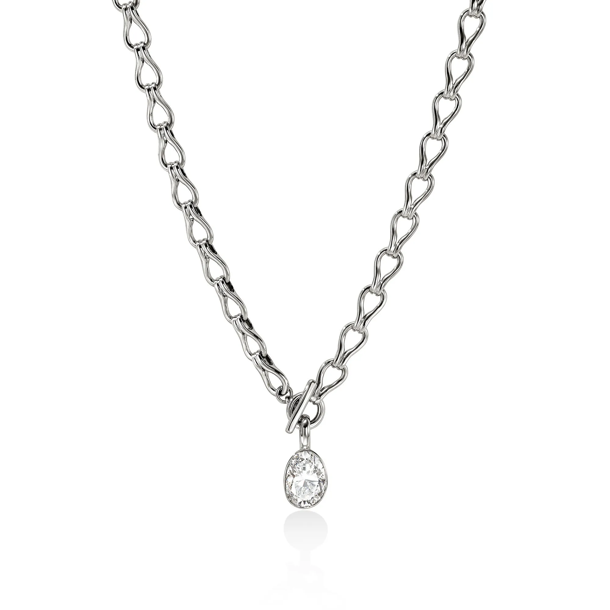 JH Lovestruck™ Link Necklace, Sterling Silver, Diamond, 2.5TCW|NBP43018LGD sold by John Hardy