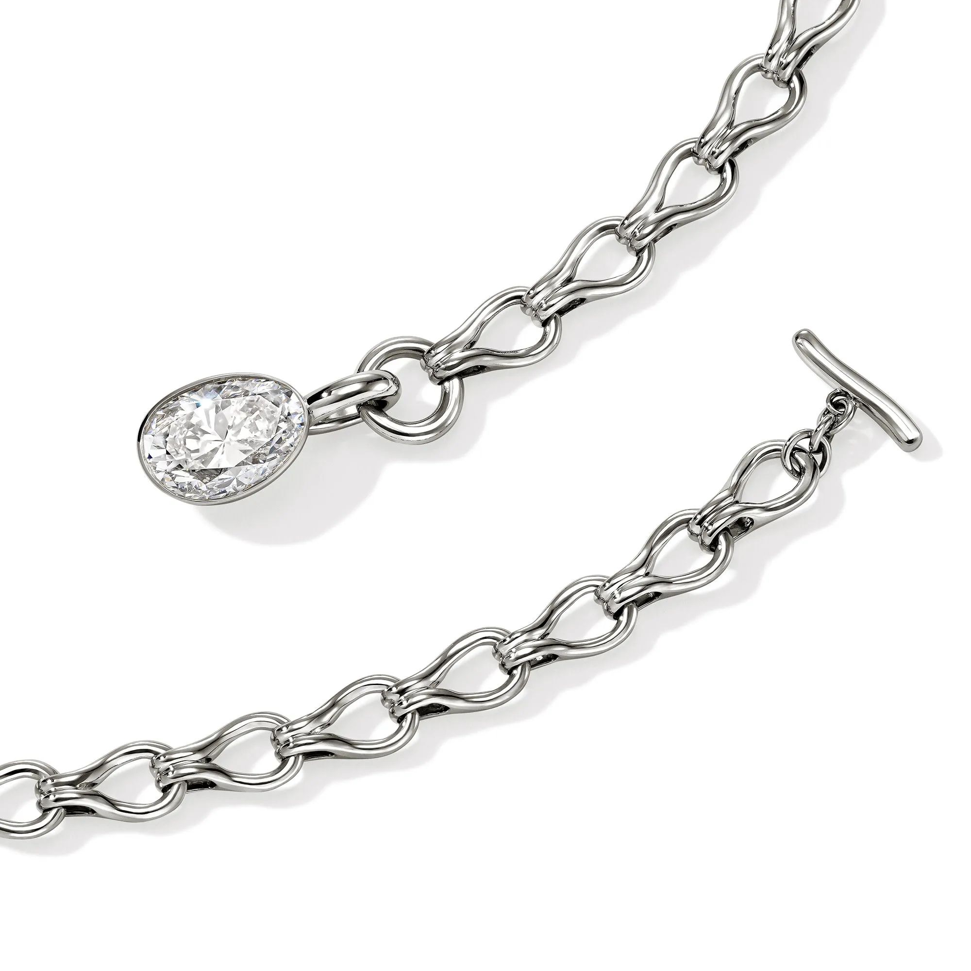 JH Lovestruck™ Link Necklace, Sterling Silver, Diamond, 2.5TCW|NBP43018LGD sold by John Hardy product image thumbnail 2