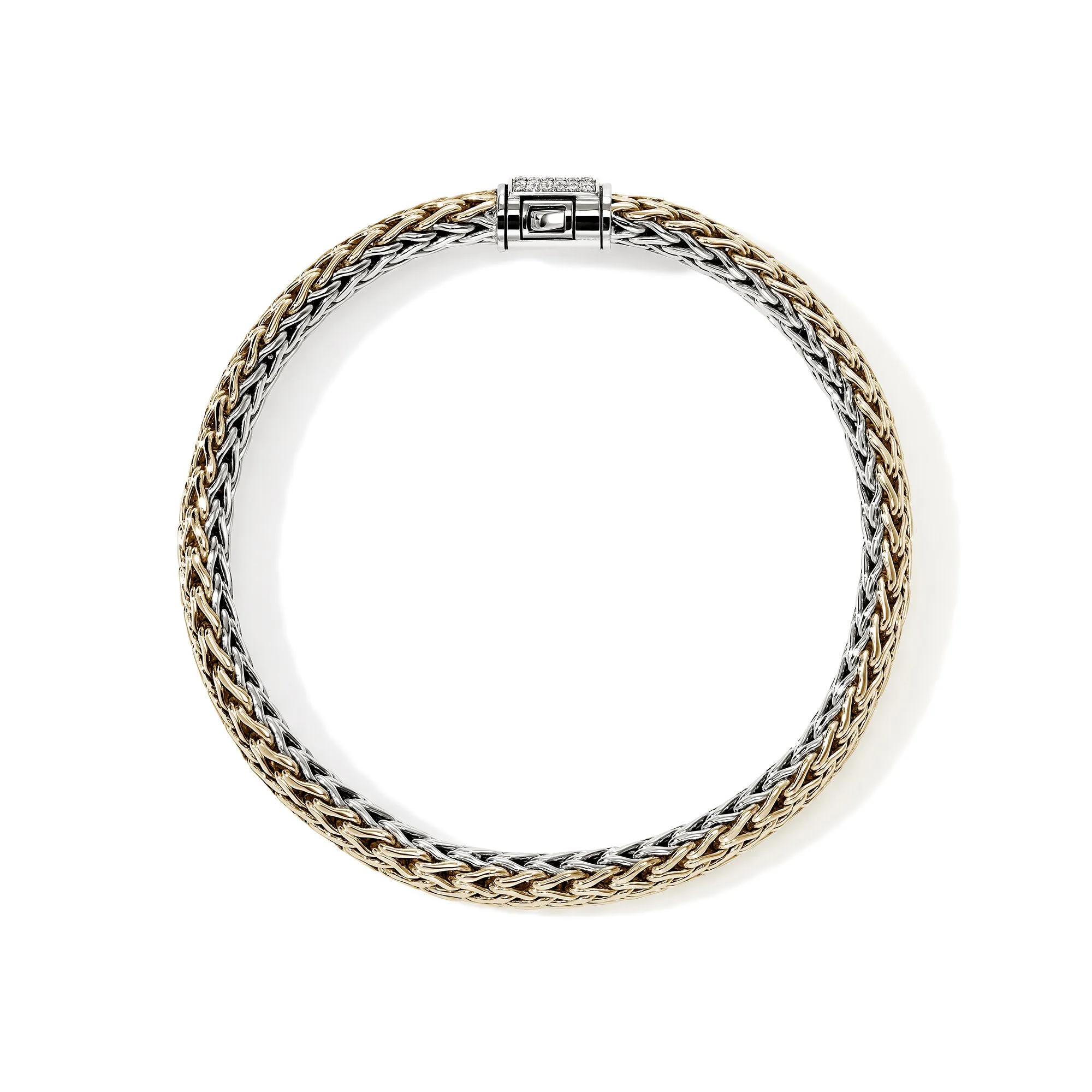 Icon Bracelet, Reversible, Gold, Sterling Silver, Diamonds, 6.5MM|BUZZP9909042RVDI sold by John Hardy product image thumbnail 3