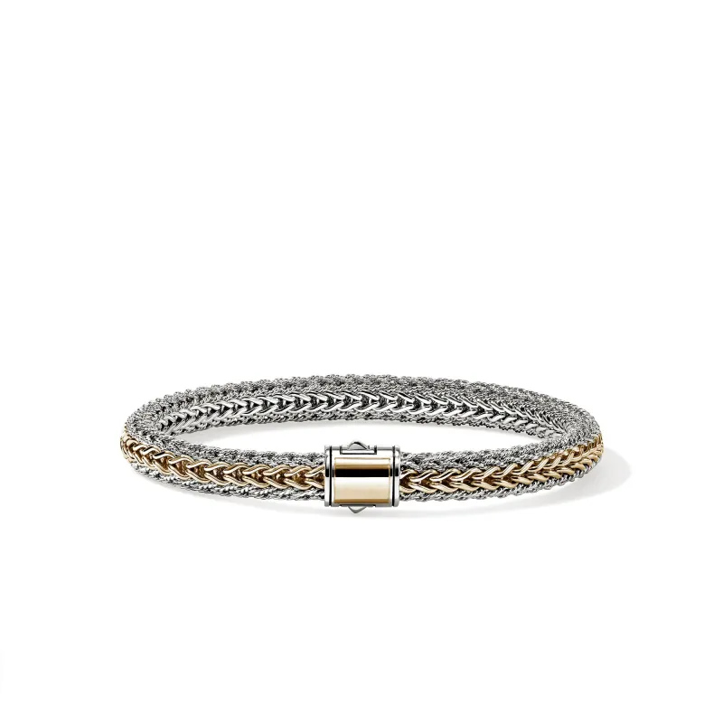 Icon Bracelet, Reversible, Gold, Sterling Silver, 6.5MM|BUZZ990905RV sold by John Hardy