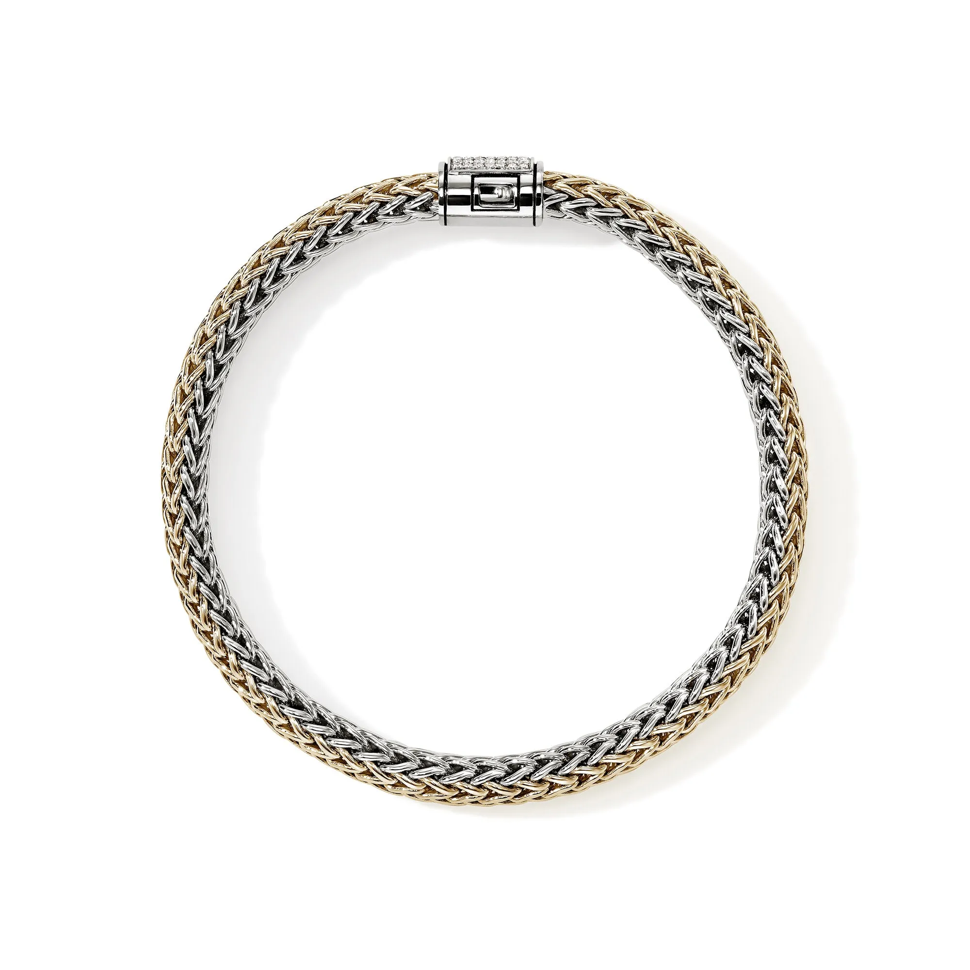 Icon Bracelet, Reversible, Gold, Sterling Silver, Diamonds, 7.5MM|BUZZP9904002RVDI sold by John Hardy product image thumbnail 3