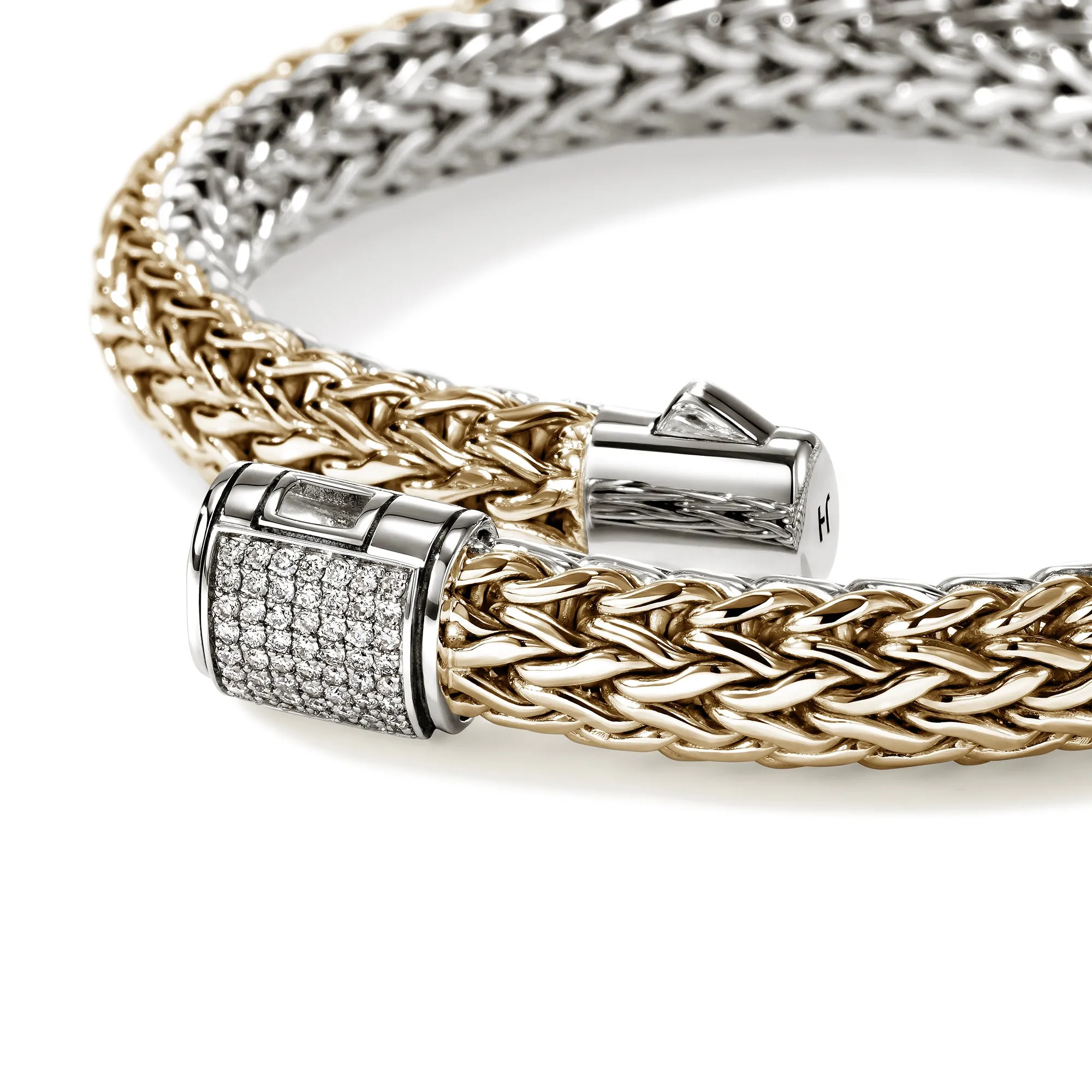 Icon Bracelet, Reversible, Gold, Sterling Silver, Diamonds, 7.5MM|BUZZP9904002RVDI sold by John Hardy product image thumbnail 2