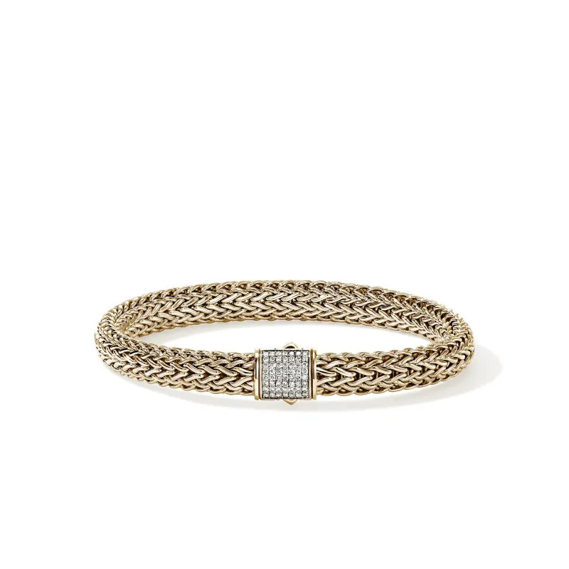 Icon Bracelet, Gold, Diamonds, 7.5MM|BUGGX9904002DI sold by John Hardy